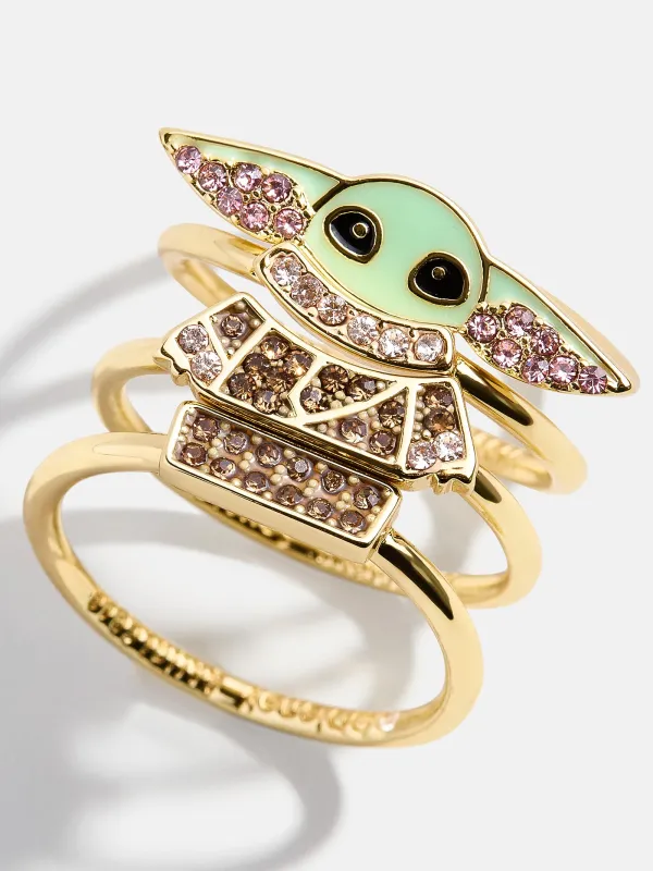 STAR WARS™ GROGU™ Ring Set - Gold/Green sold by BaubleBar