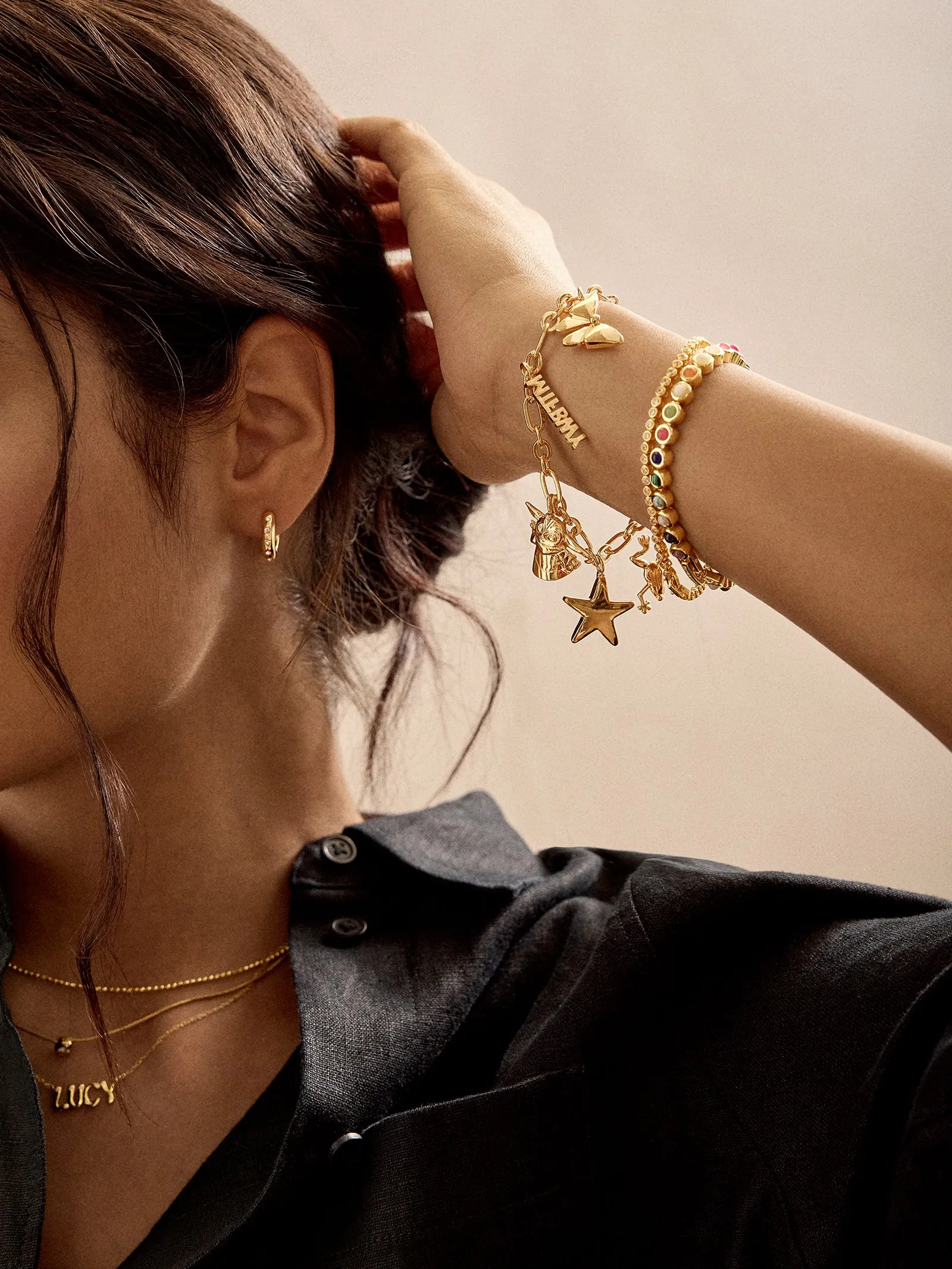 STAR WARS™ GROGU™ Charm Bracelet - Gold sold by BaubleBar product image thumbnail 2