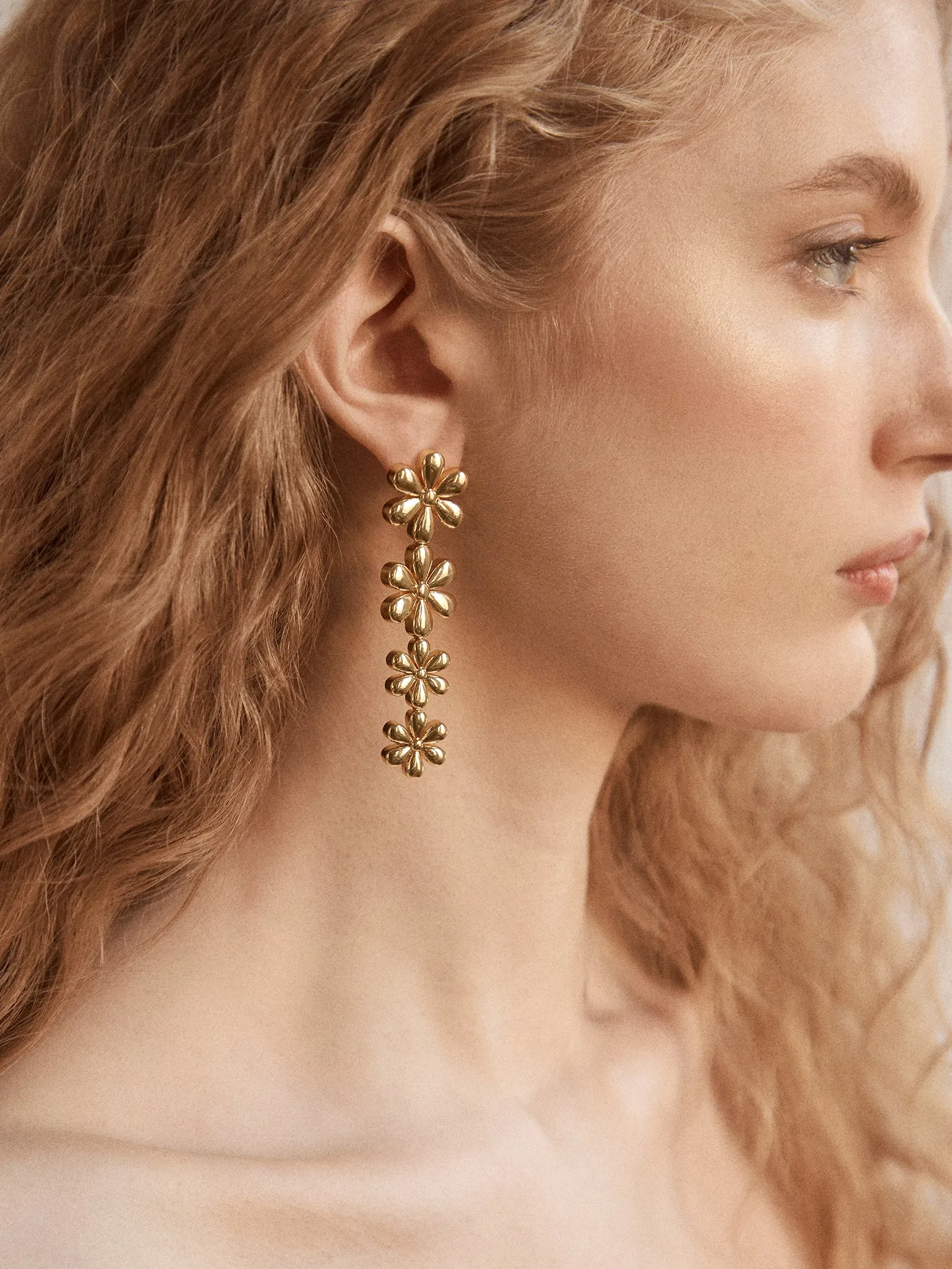 Blossom Statement Earrings - Gold sold by BaubleBar product image thumbnail 2