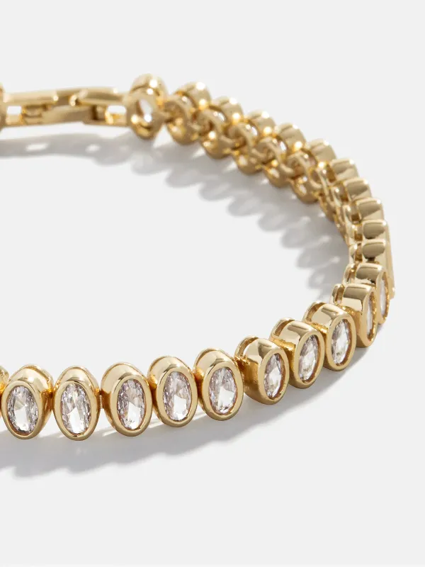 Claudia Tennis Bracelet - Oval Bezel sold by BaubleBar