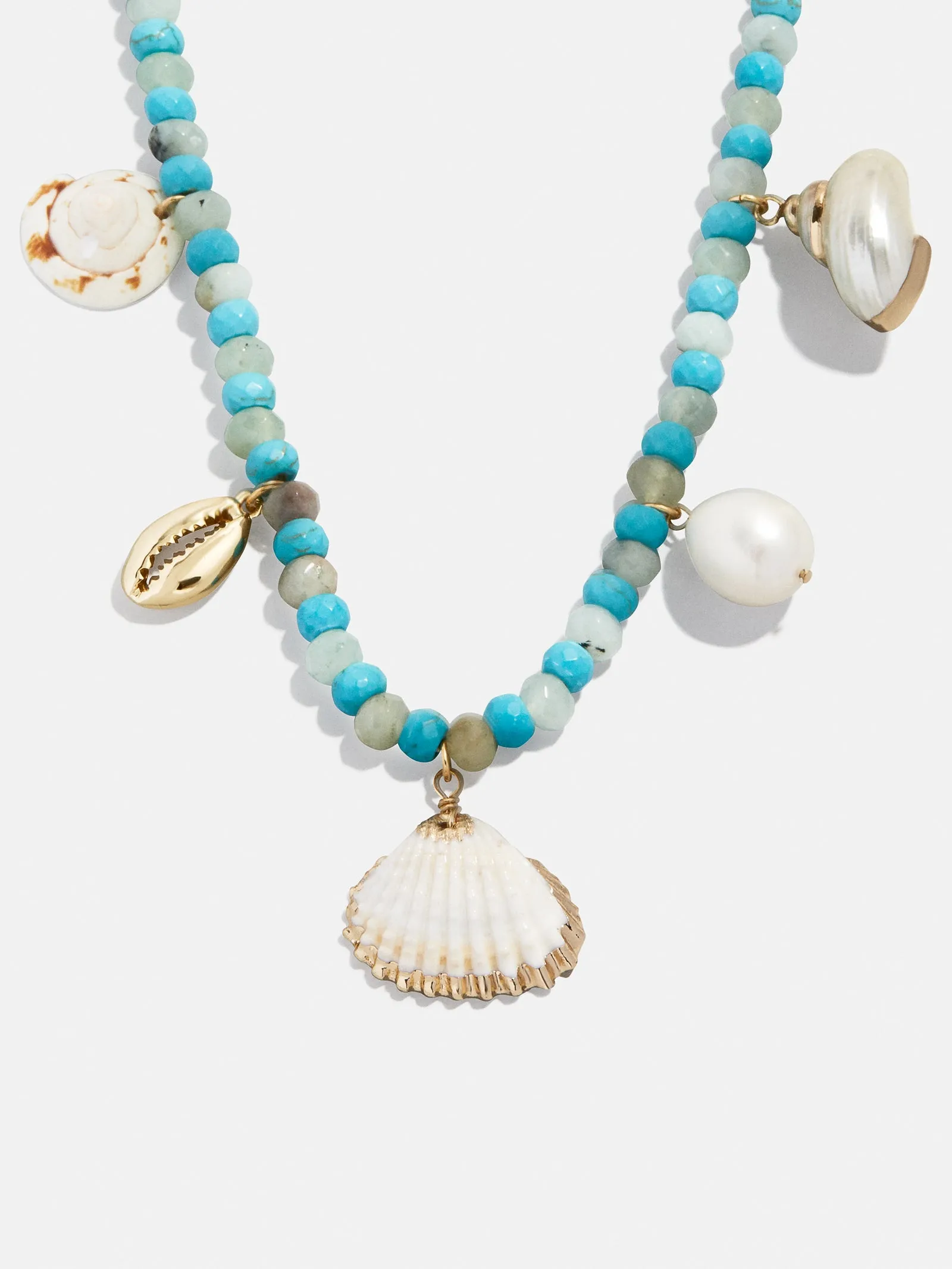 Maris Semi-Precious Necklace - White/Turquoise sold by BaubleBar