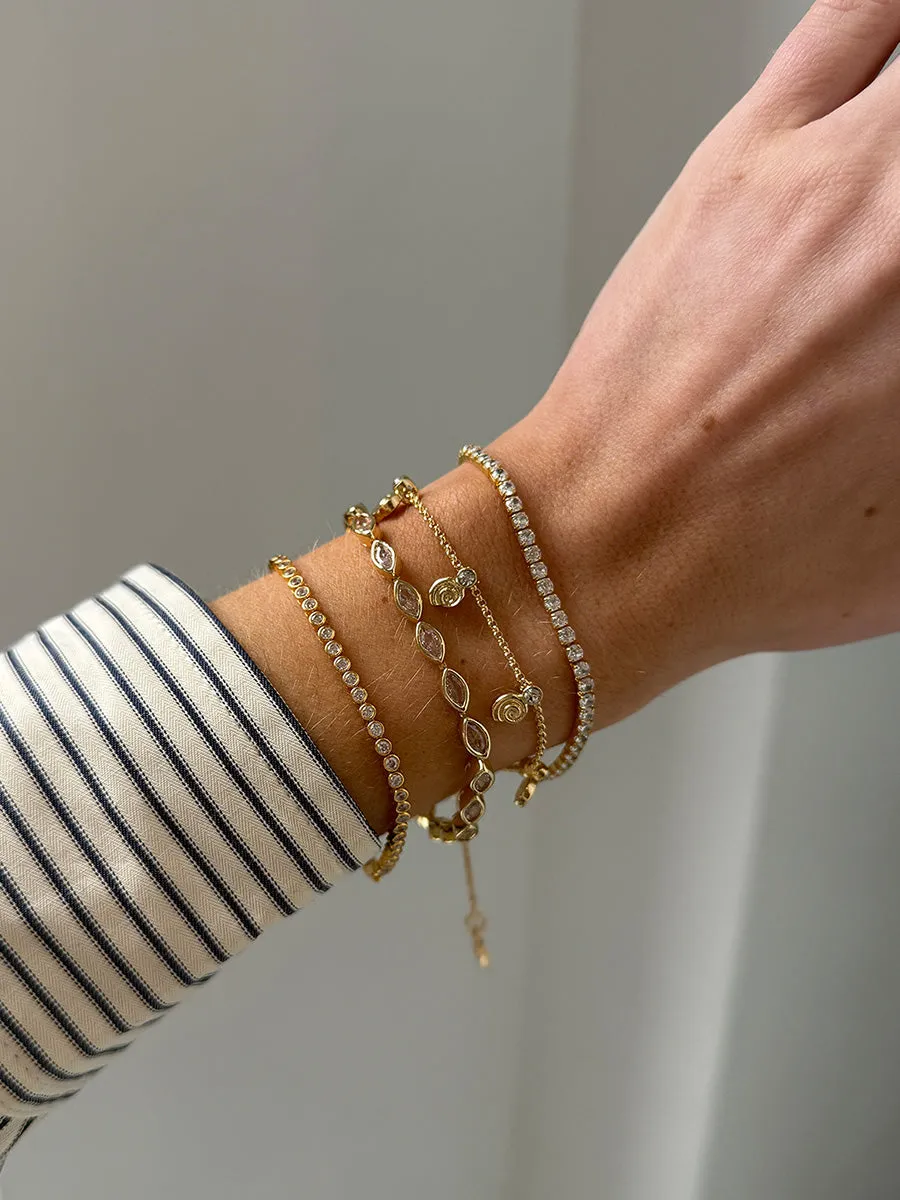 Pacifica Seashell Bracelet - Gold/Pavé sold by BaubleBar product image thumbnail 2