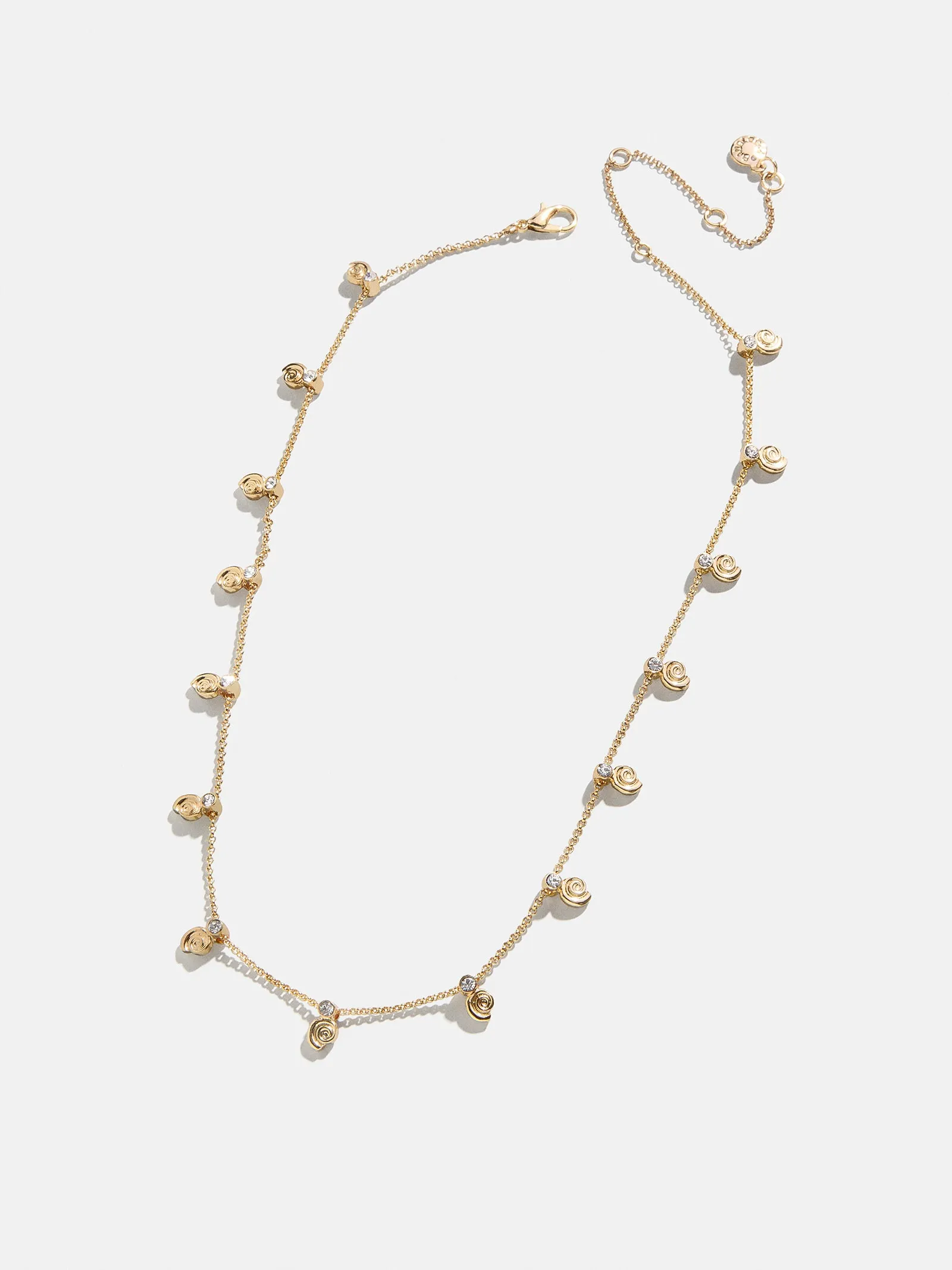 Pacifica Seashell Necklace - Gold/Pavé sold by BaubleBar product image thumbnail 4