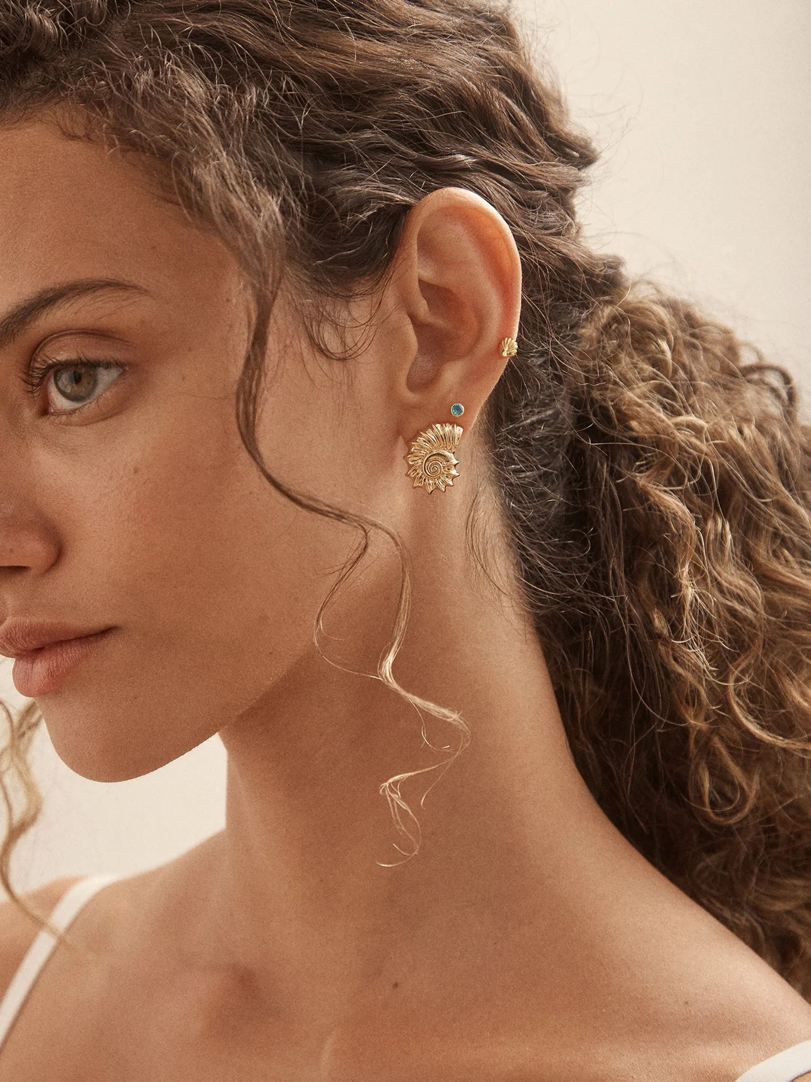 Nixie Seashell Earrings - Gold sold by BaubleBar product image thumbnail 2