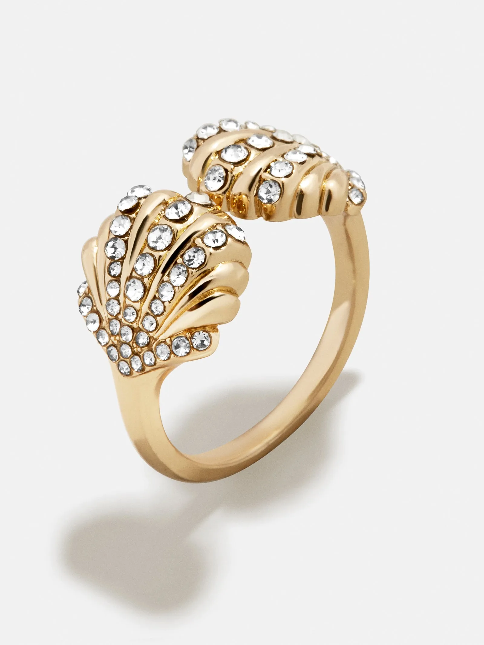 Halle Seashell Ring - Gold/Pavé sold by BaubleBar product image thumbnail 3