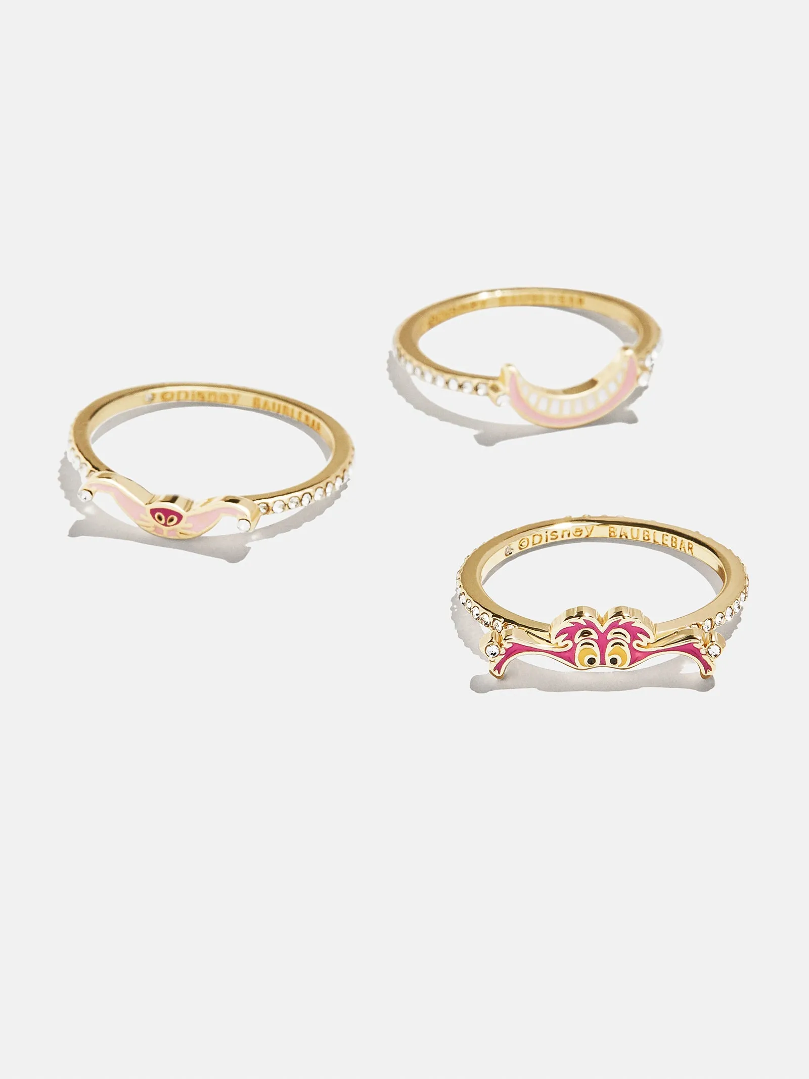 Disney Cheshire Cat Ring Set - Gold/Pink sold by BaubleBar product image thumbnail 3