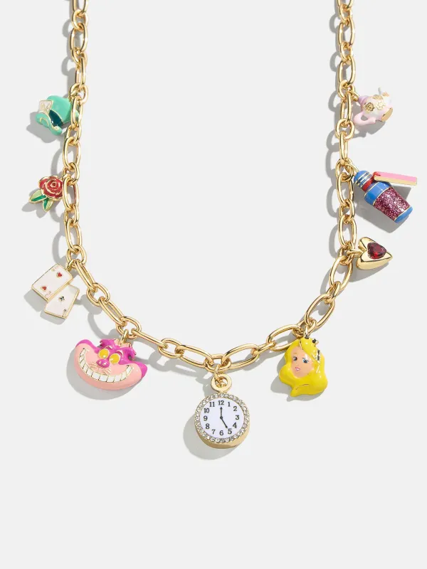 Disney Alice in Wonderland Charm Necklace - Gold/Multi made by BaubleBar