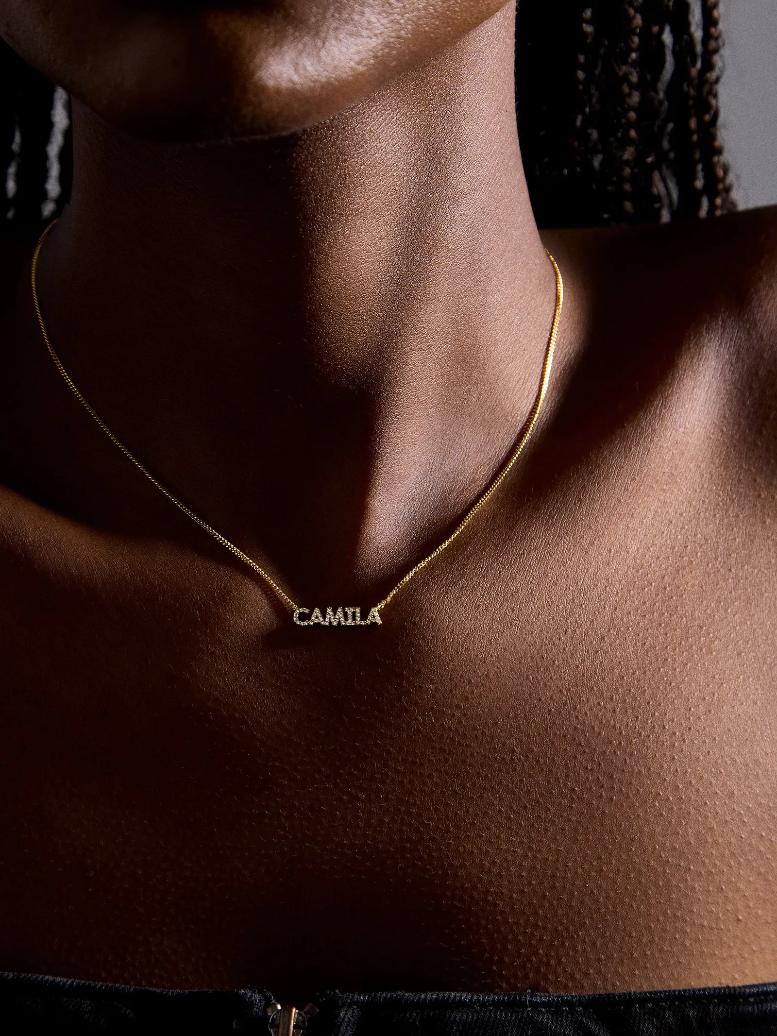 18K Gold Birthstone Custom Nameplate Necklace - Crystal sold by BaubleBar product image thumbnail 4