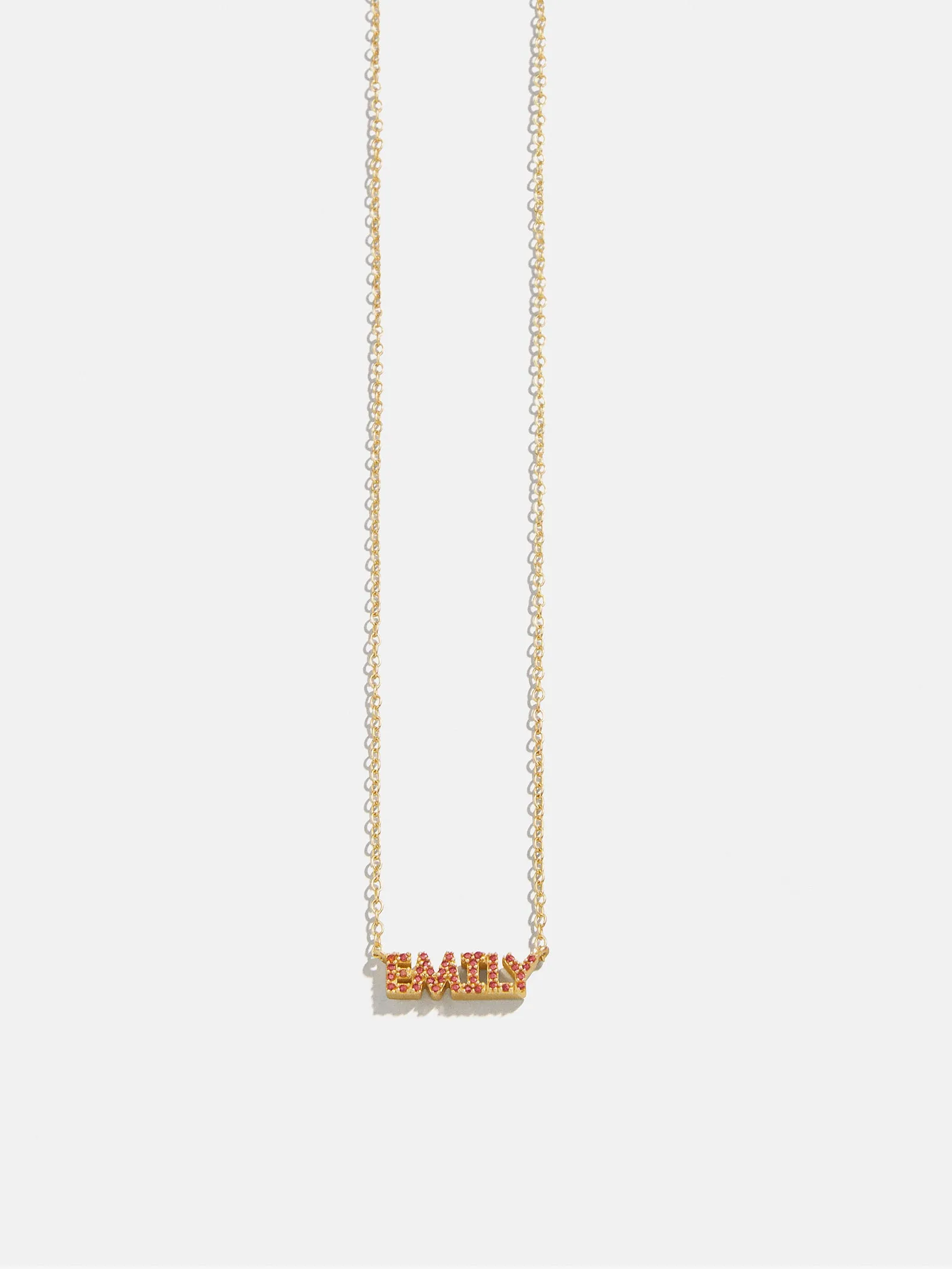 18K Gold Birthstone Custom Nameplate Necklace - Garnet sold by BaubleBar product image thumbnail 3