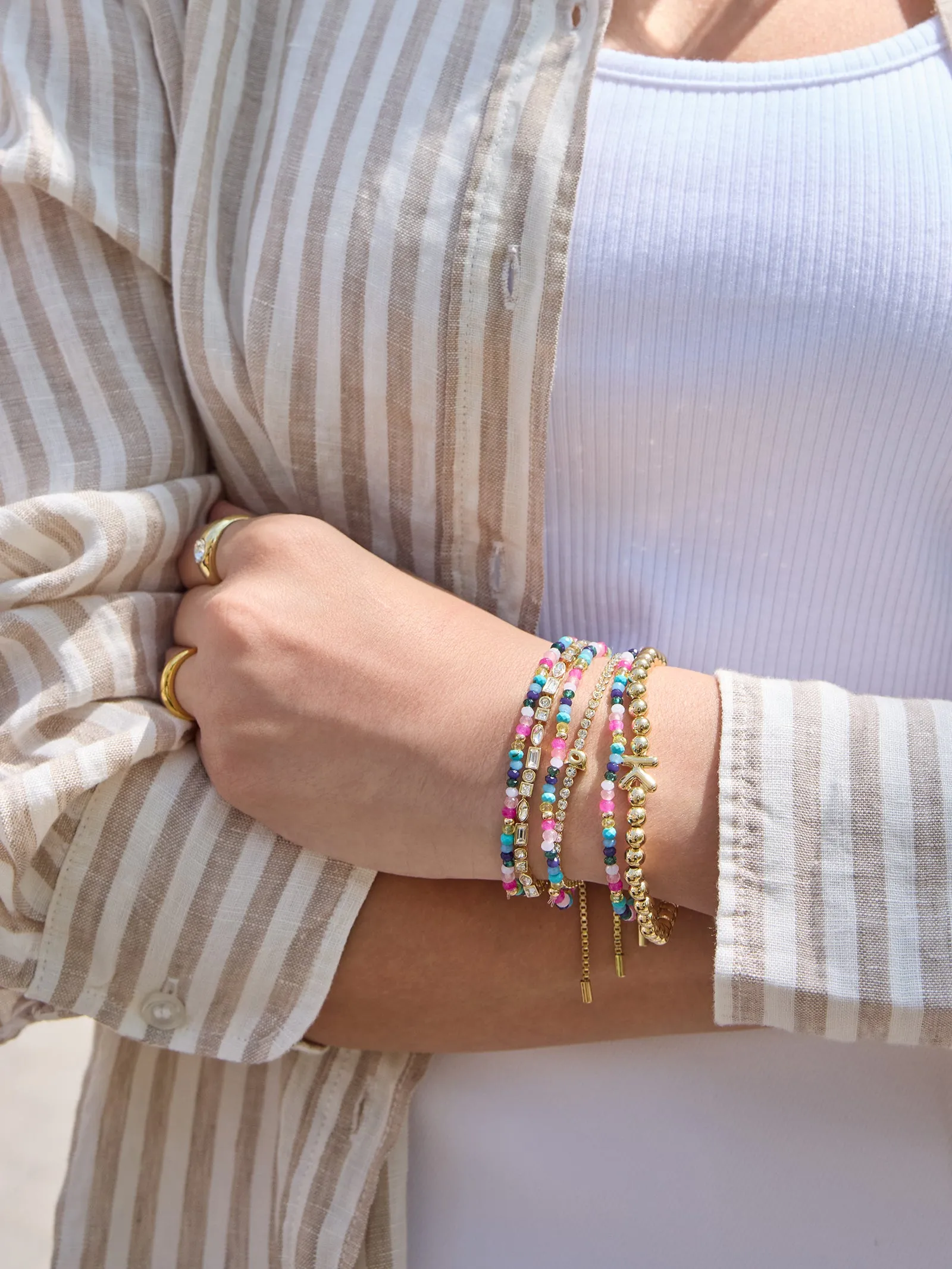 Emily Semi-Precious Bracelet - Light Multi sold by BaubleBar product image thumbnail 2