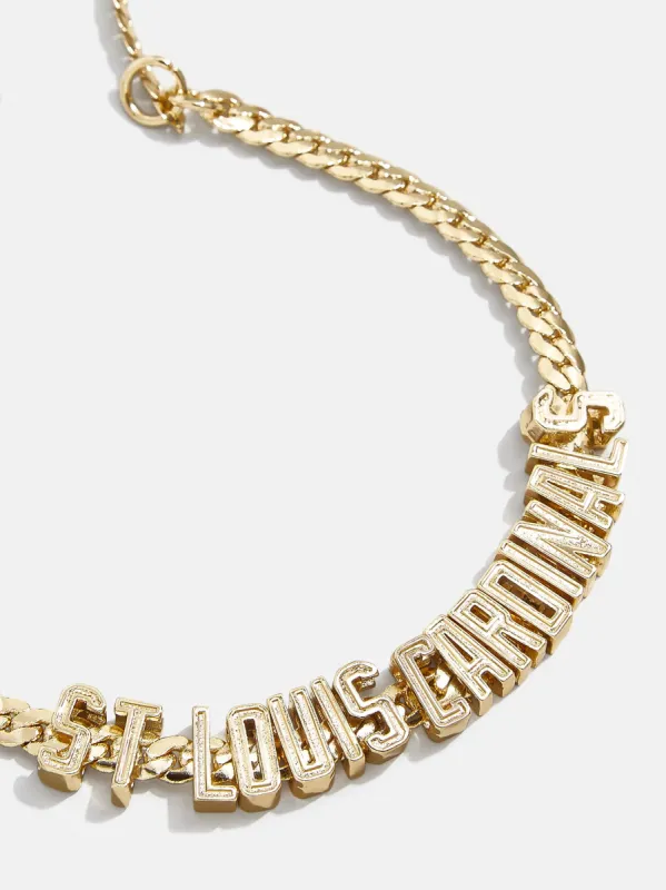MLB Gold Curb Chain Bracelet - St. Louis Cardinals sold by BaubleBar