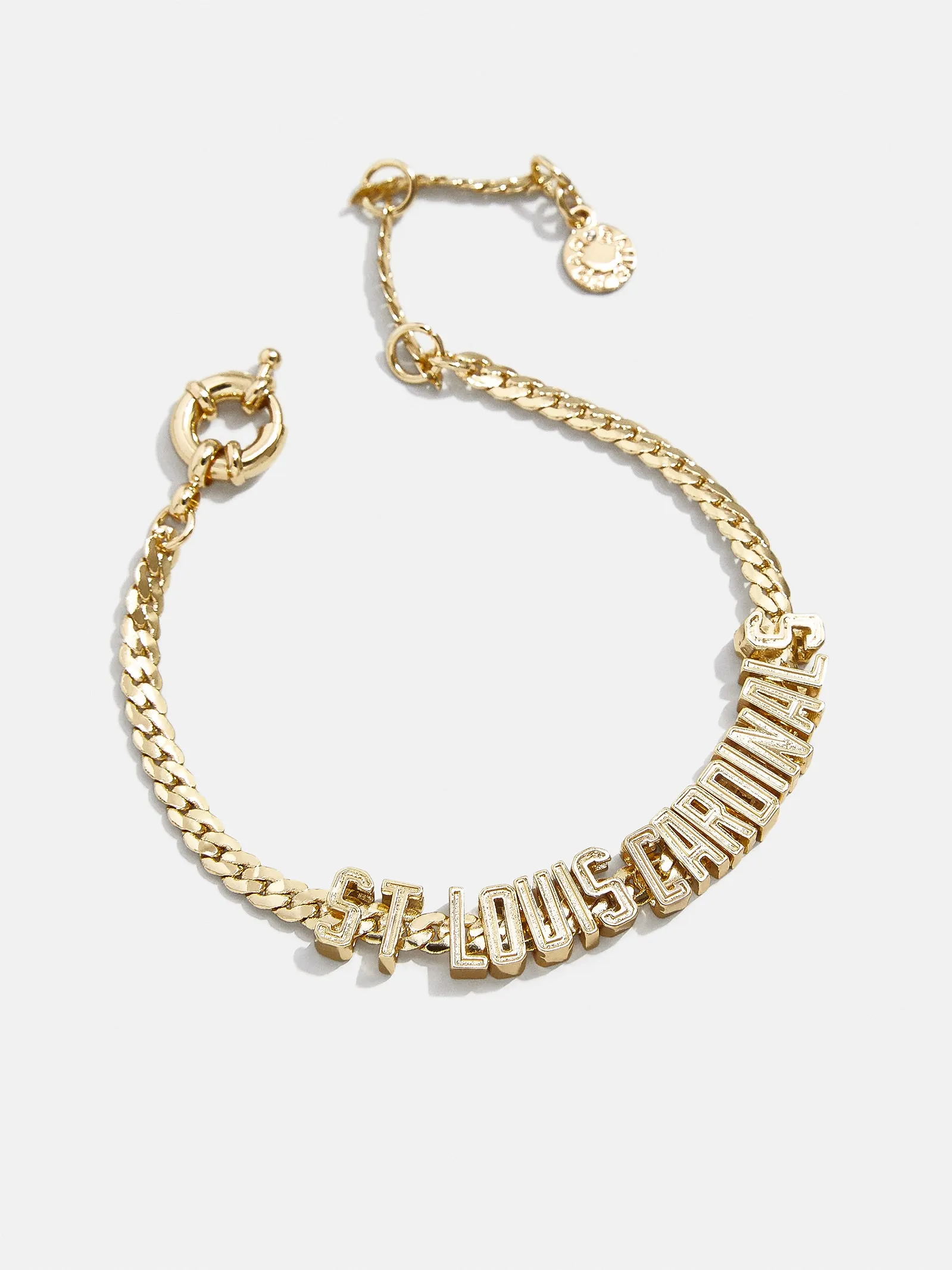 MLB Gold Curb Chain Bracelet - St. Louis Cardinals sold by BaubleBar product image thumbnail 3