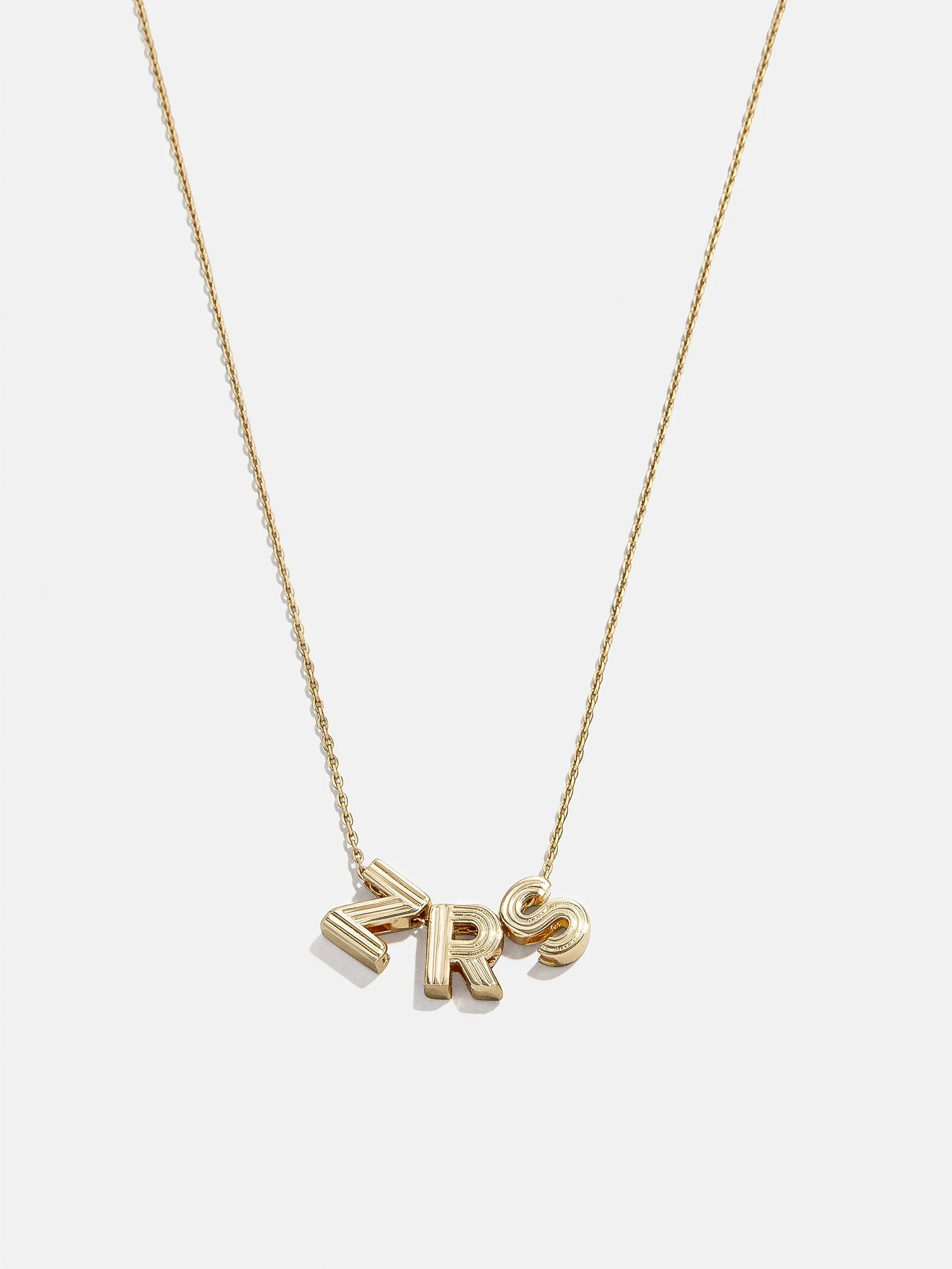 Retro Letter Custom Necklace - Retro Bubble Letter sold by BaubleBar
