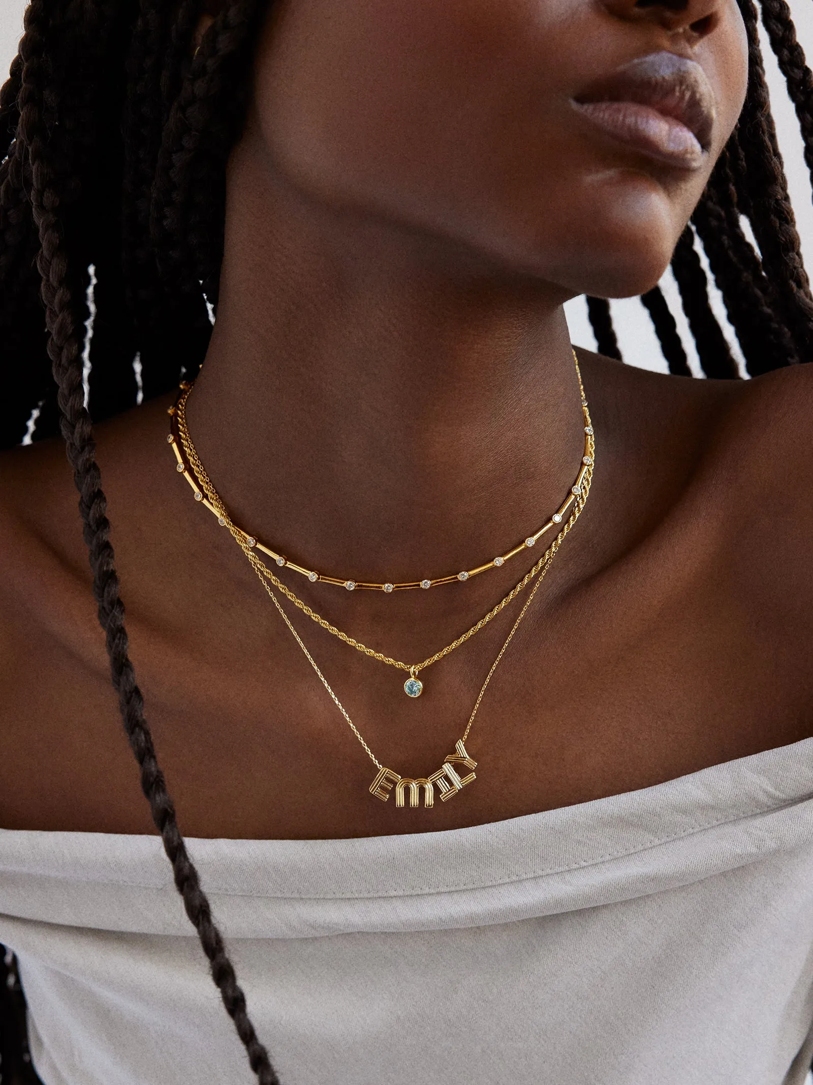 Retro Letter Custom Necklace - Retro Bubble Letter sold by BaubleBar product image thumbnail 2