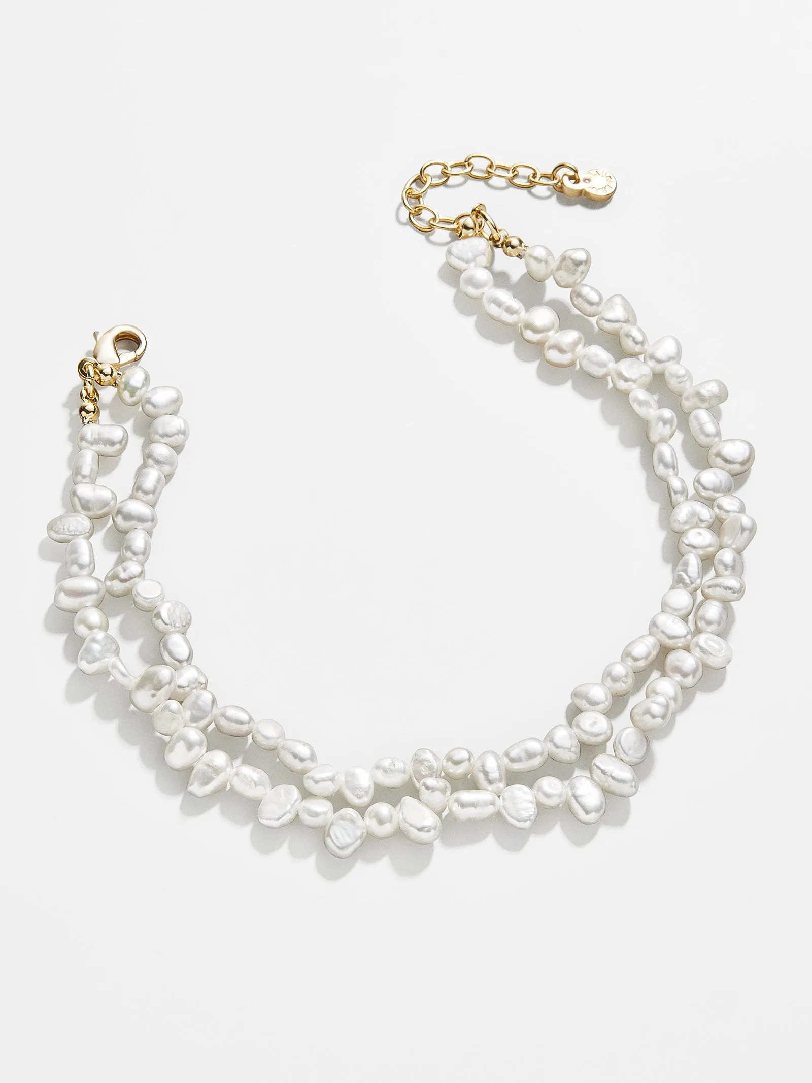 Teagan Pearl Layered Anklet - White sold by BaubleBar product image thumbnail 4