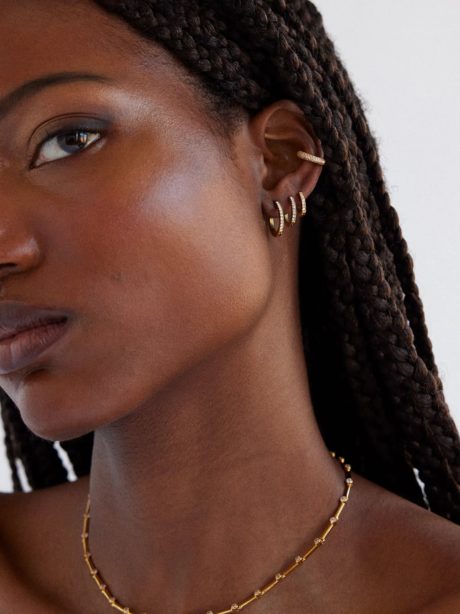 Niata Waterproof Earring Set - Gold/Pavé sold by BaubleBar product image thumbnail 2