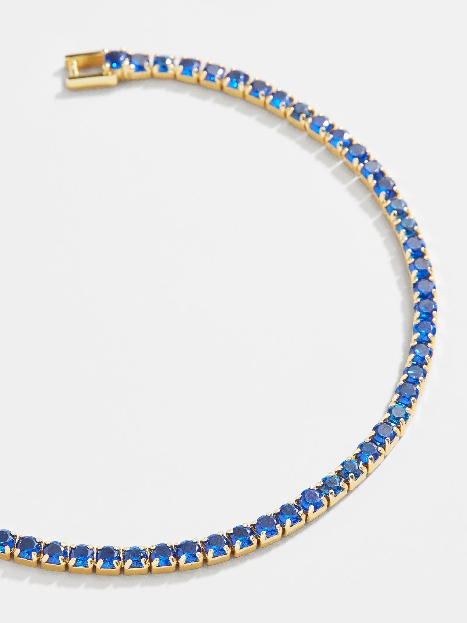 Bennett 18K Gold Tennis Bracelet - Sapphire sold by BaubleBar
