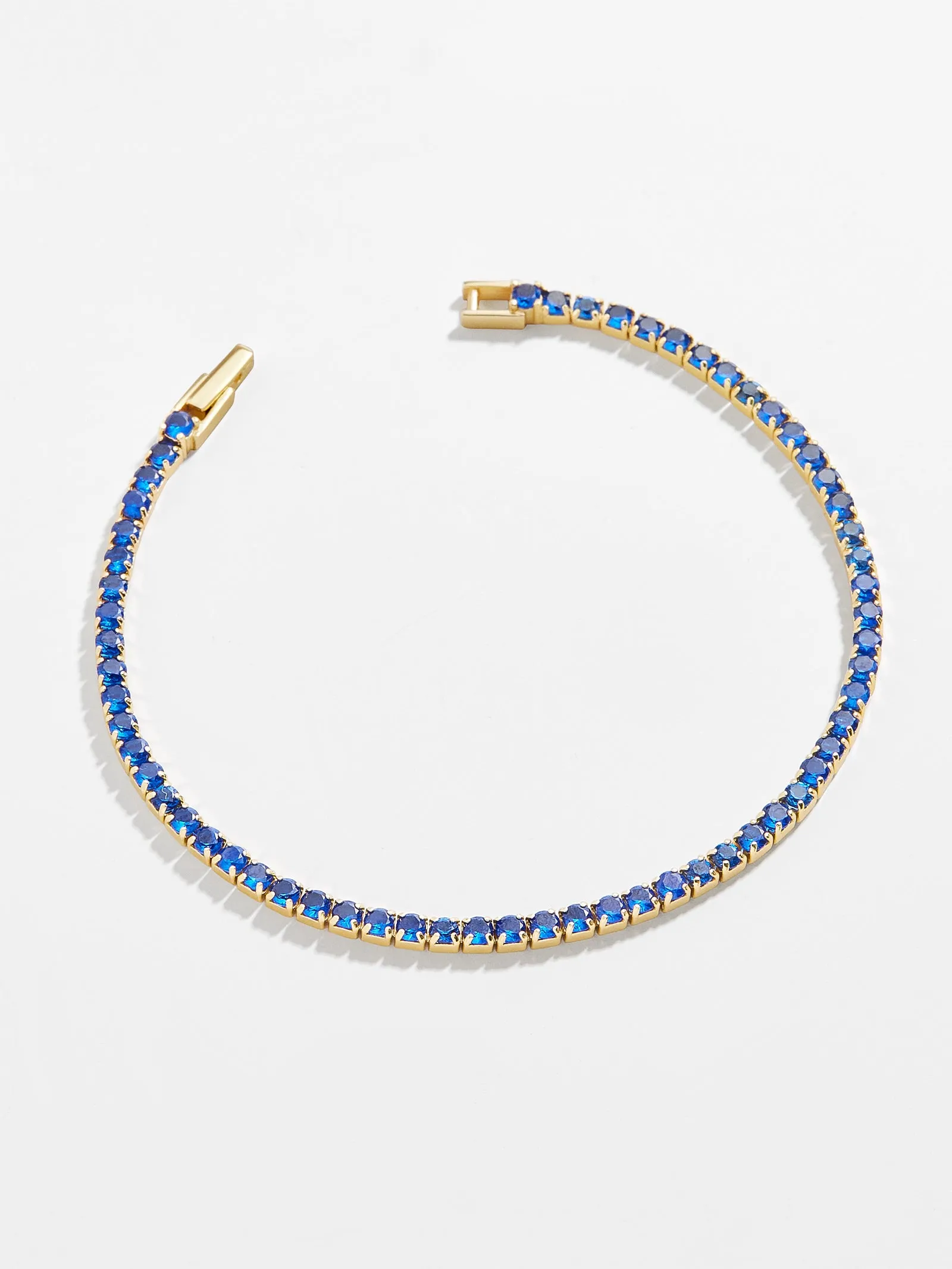 Bennett 18K Gold Tennis Bracelet - Sapphire sold by BaubleBar product image thumbnail 3