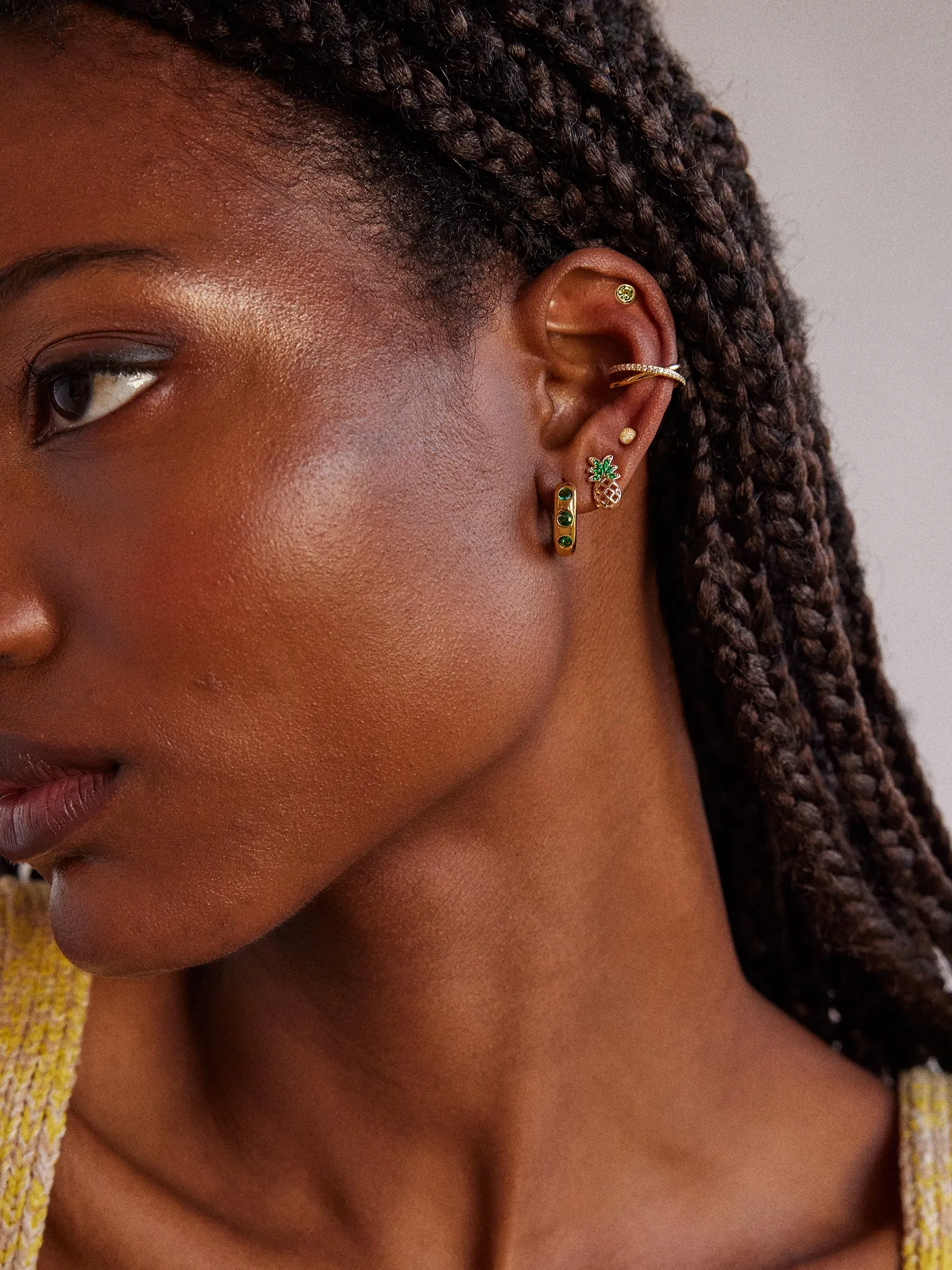 Pineapple Of My Eye Stud Earrings - Pineapple sold by BaubleBar product image thumbnail 2