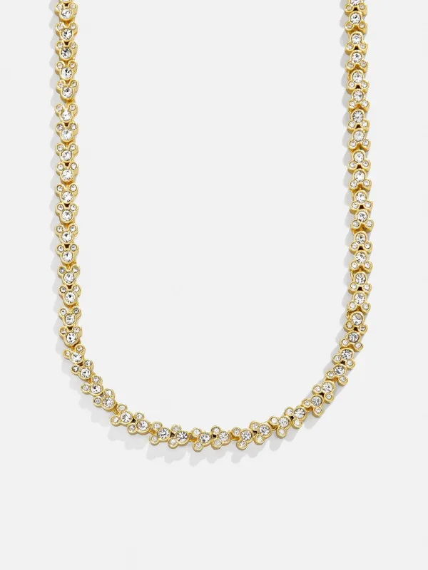 Disney Mickey Mouse Repeating Tennis Necklace - Gold/Pavé sold by BaubleBar
