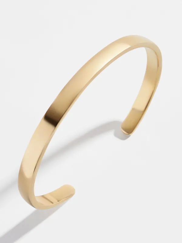 Michaela 18K Gold Cuff Bracelet - Gold sold by BaubleBar