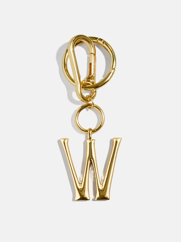 Gold Initial Enamel Bag Charm - W sold by BaubleBar