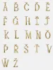 Gold Initial Enamel Bag Charm - V sold by BaubleBar
