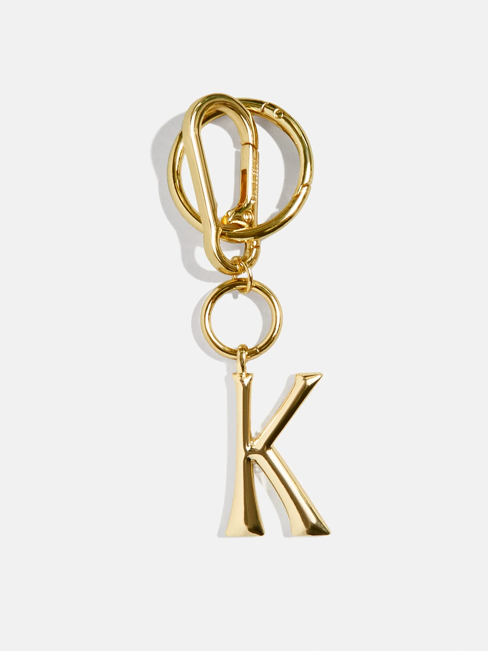Gold Initial Enamel Bag Charm - K sold by BaubleBar