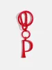 Red Initial Enamel Bag Charm - P sold by BaubleBar