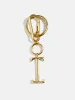 Gold Initial Enamel Bag Charm - I sold by BaubleBar