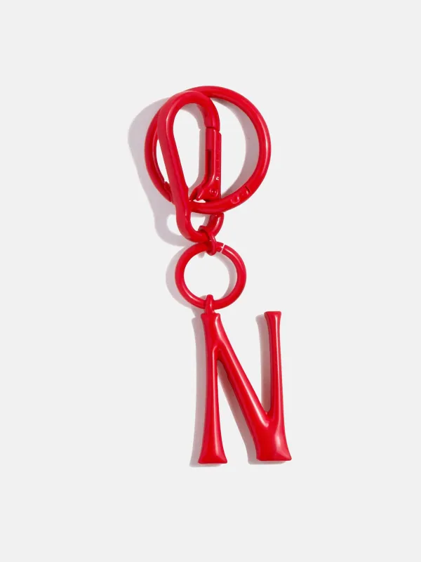 Red Initial Enamel Bag Charm - N sold by BaubleBar