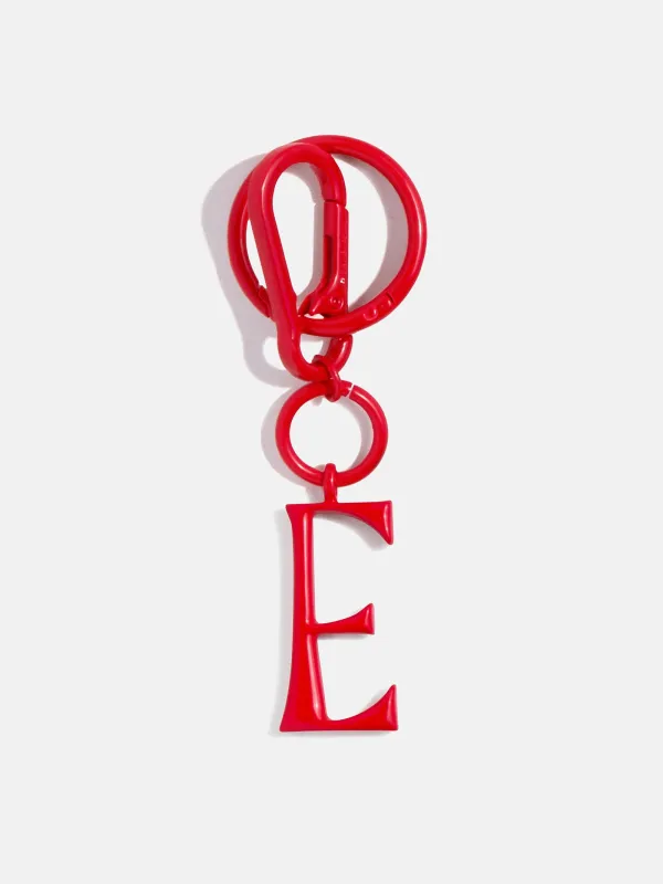 Red Initial Enamel Bag Charm - E sold by BaubleBar