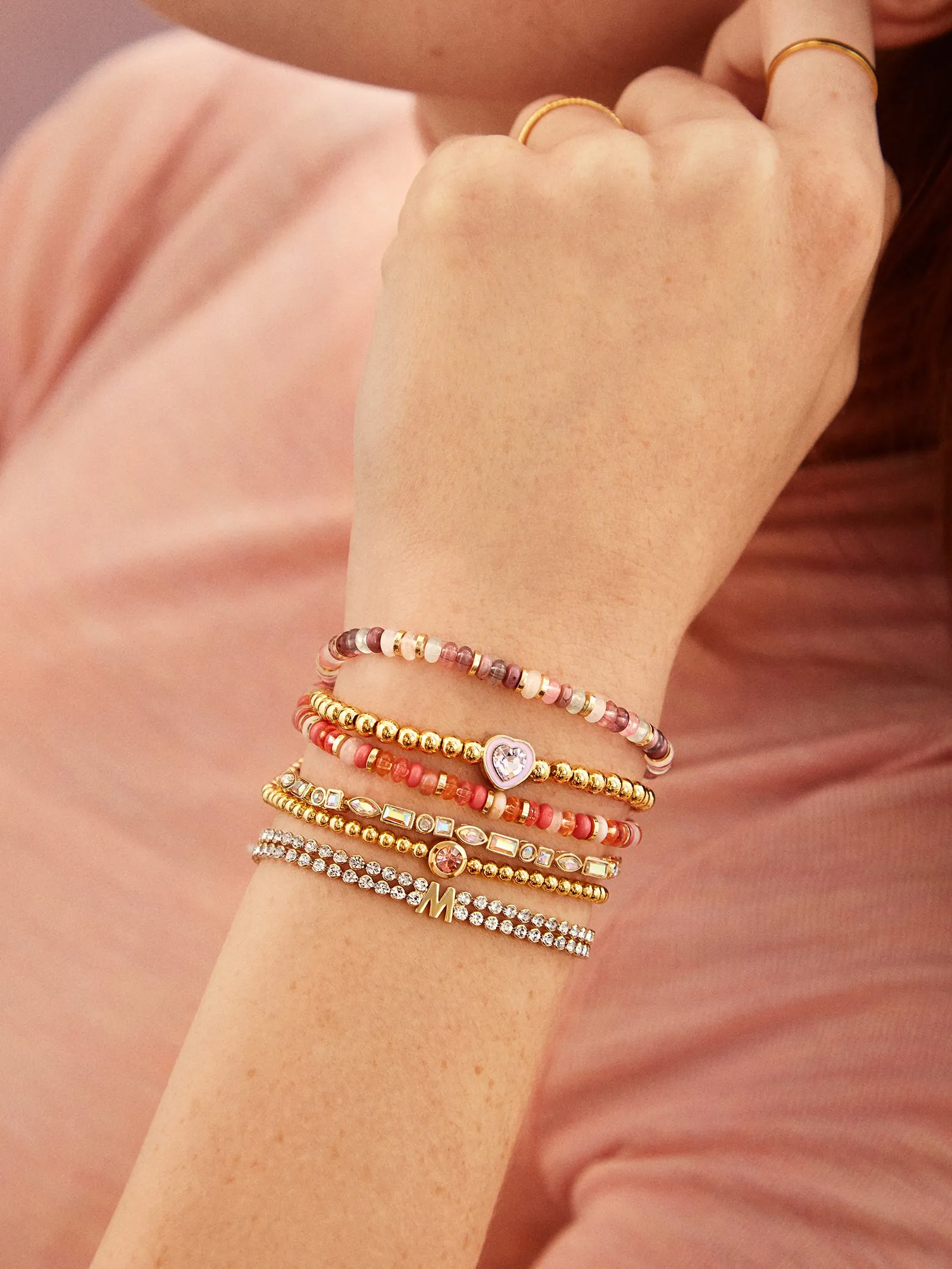 Gianna Bracelet - Light Pink sold by BaubleBar product image thumbnail 2