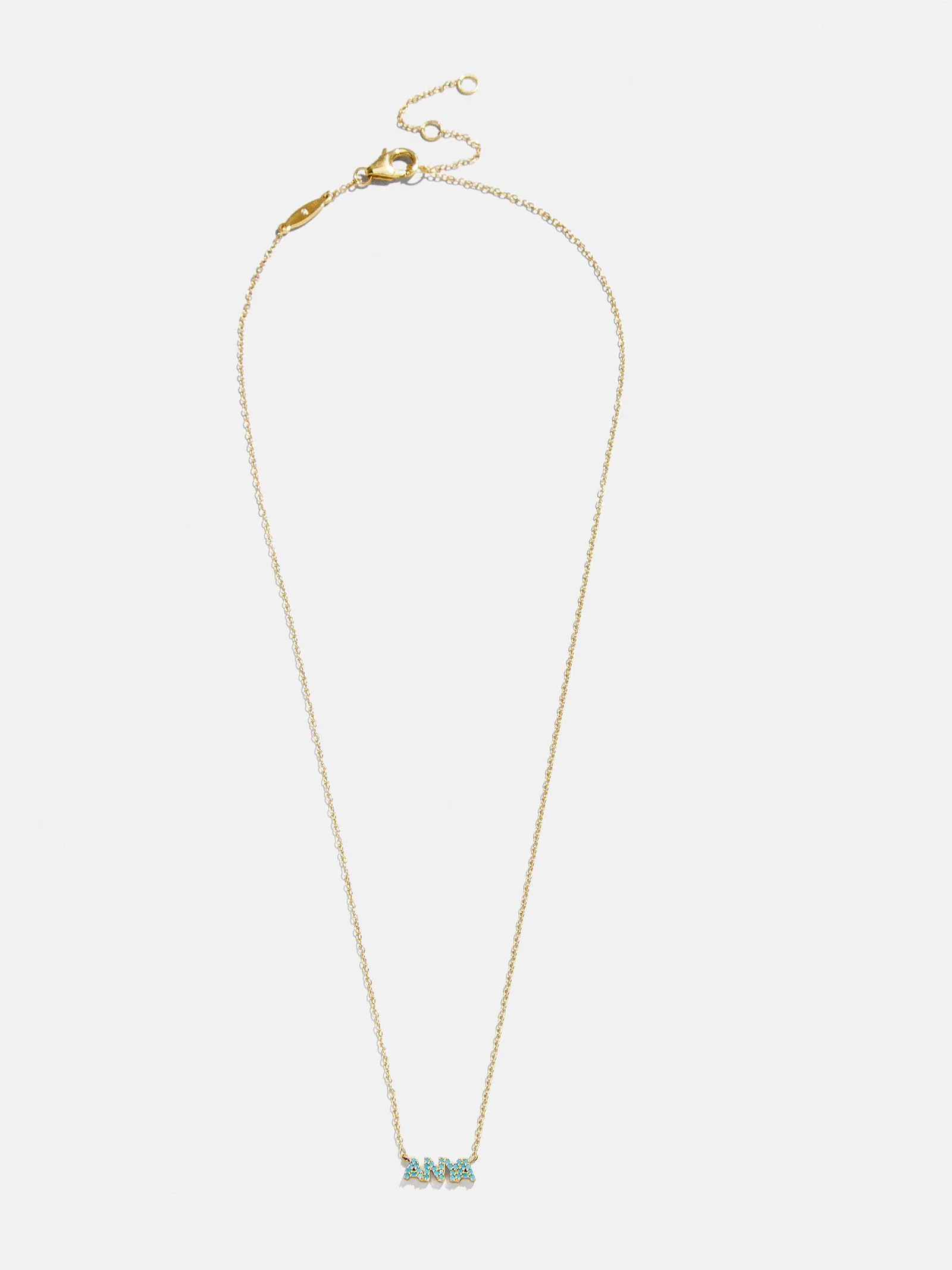 14K Gold Semi-Precious Custom Nameplate Necklace - Turquoise sold by BaubleBar product image thumbnail 5