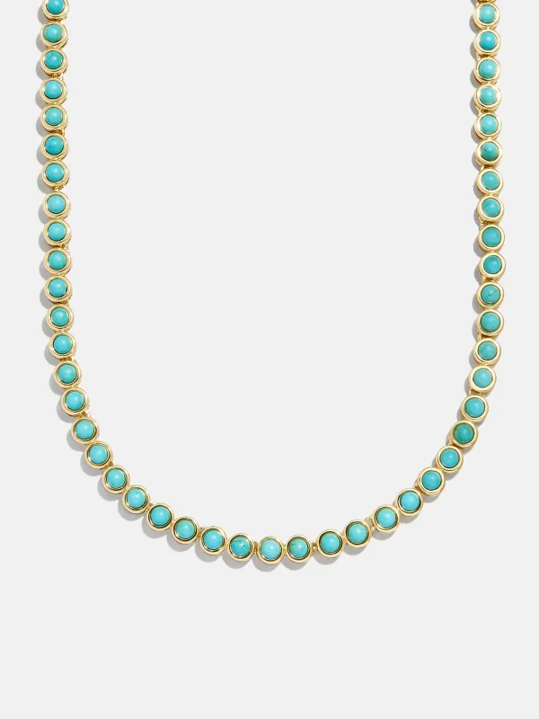 Nina Semi-Precious Necklace - Gold/Turquoise sold by BaubleBar