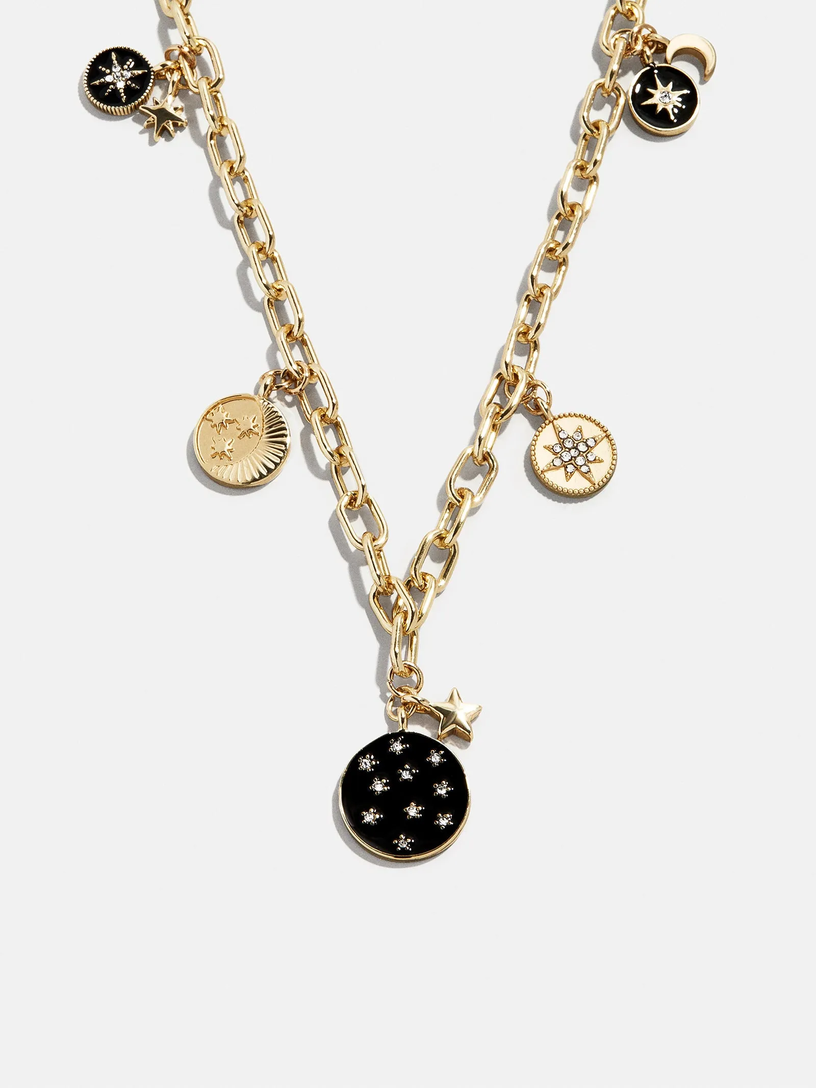 Estelle Celestial Charm Necklace - Gold/Black sold by BaubleBar