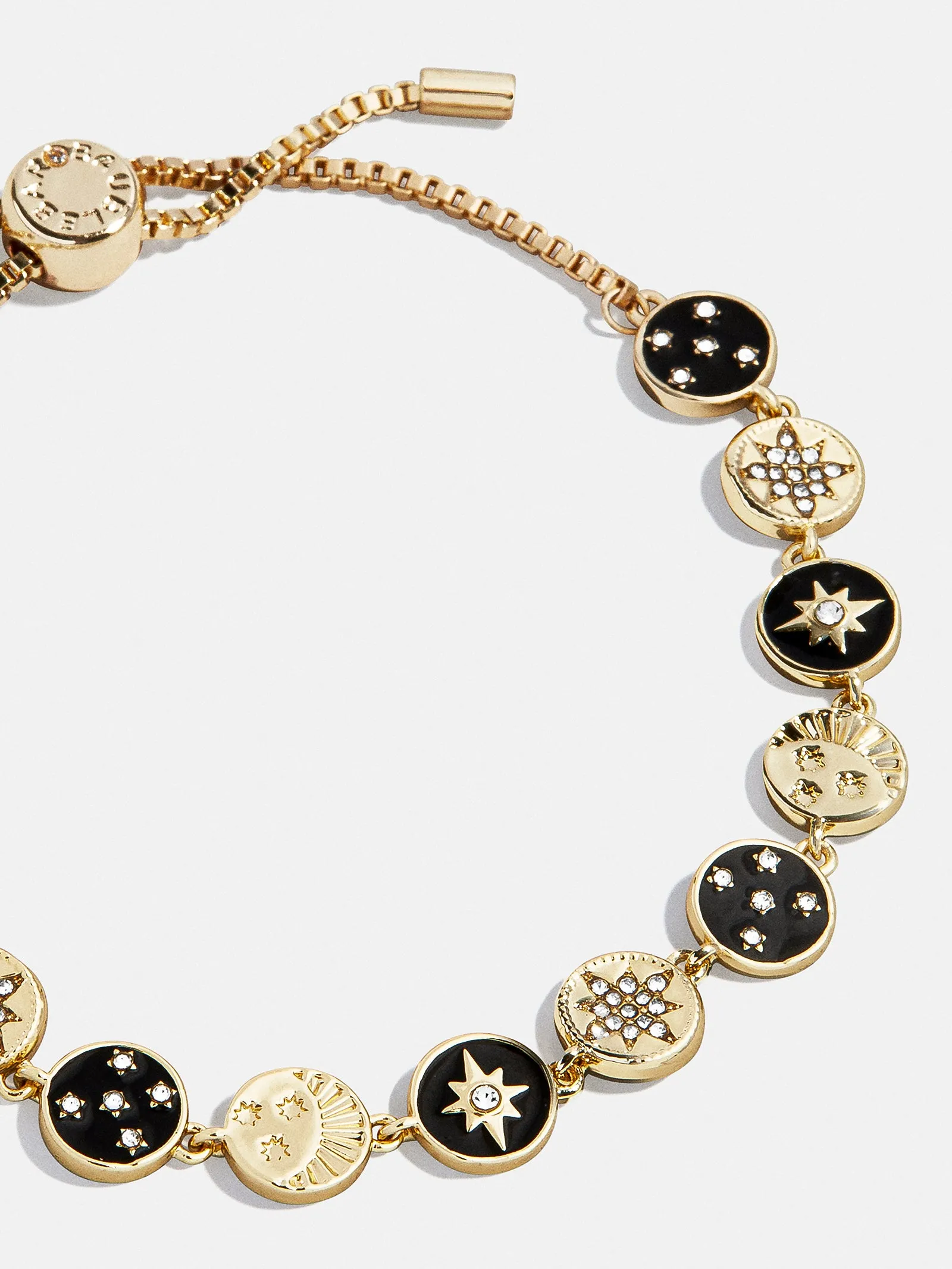 Estelle Celestial Pull-Tie Bracelet - Gold/Black sold by BaubleBar