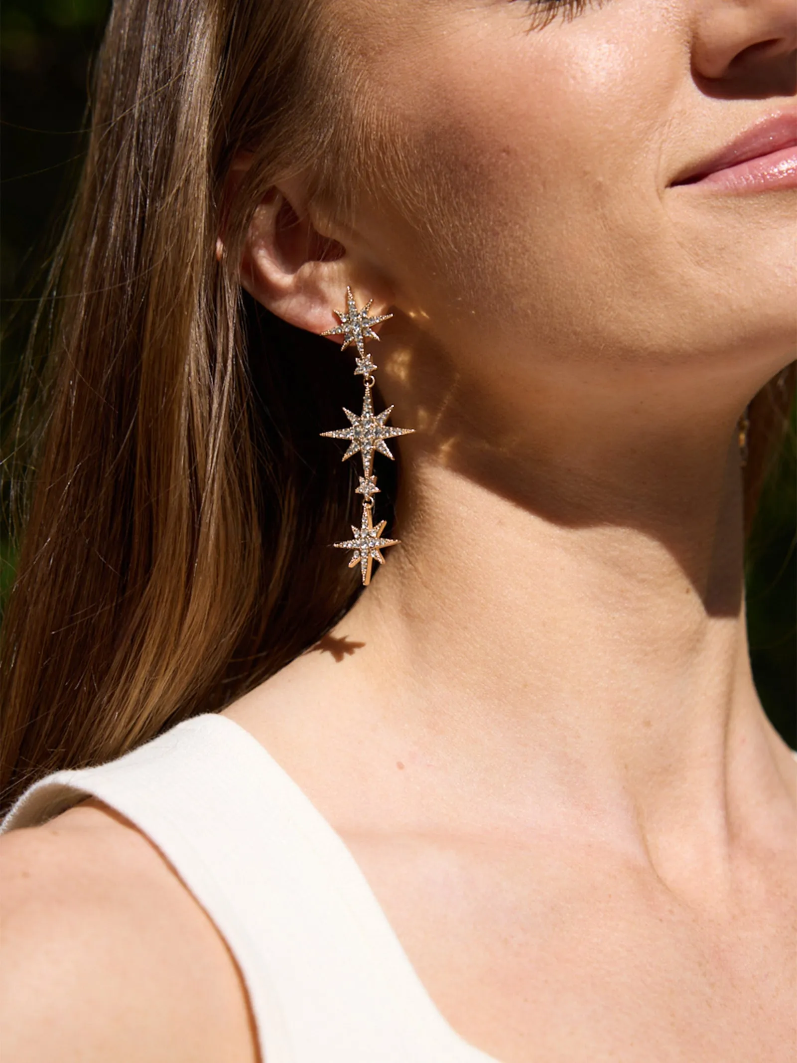 Venus Celestial Statement Earrings - Gold/Pavé sold by BaubleBar product image thumbnail 2