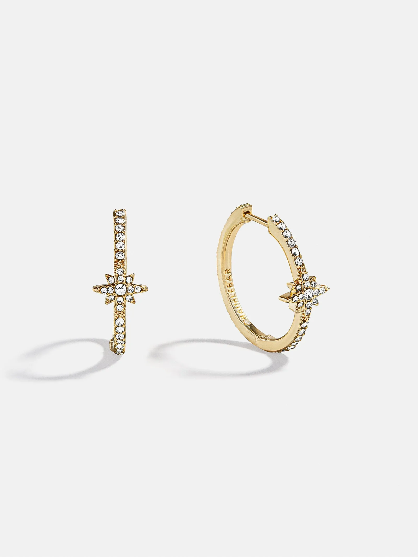 Astra Celestial Hoop Earrings - Gold/Pavé sold by BaubleBar