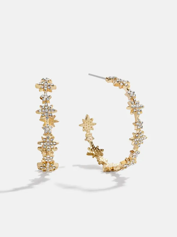 Venus Celestial Hoop Earrings - Gold/Pavé sold by BaubleBar