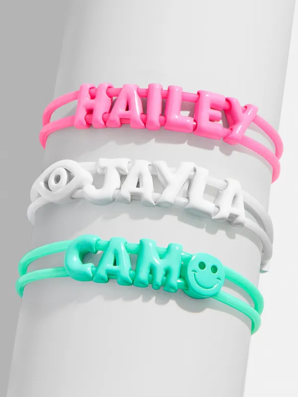 Say It All Custom Slider Bracelet - Hot Pink sold by BaubleBar