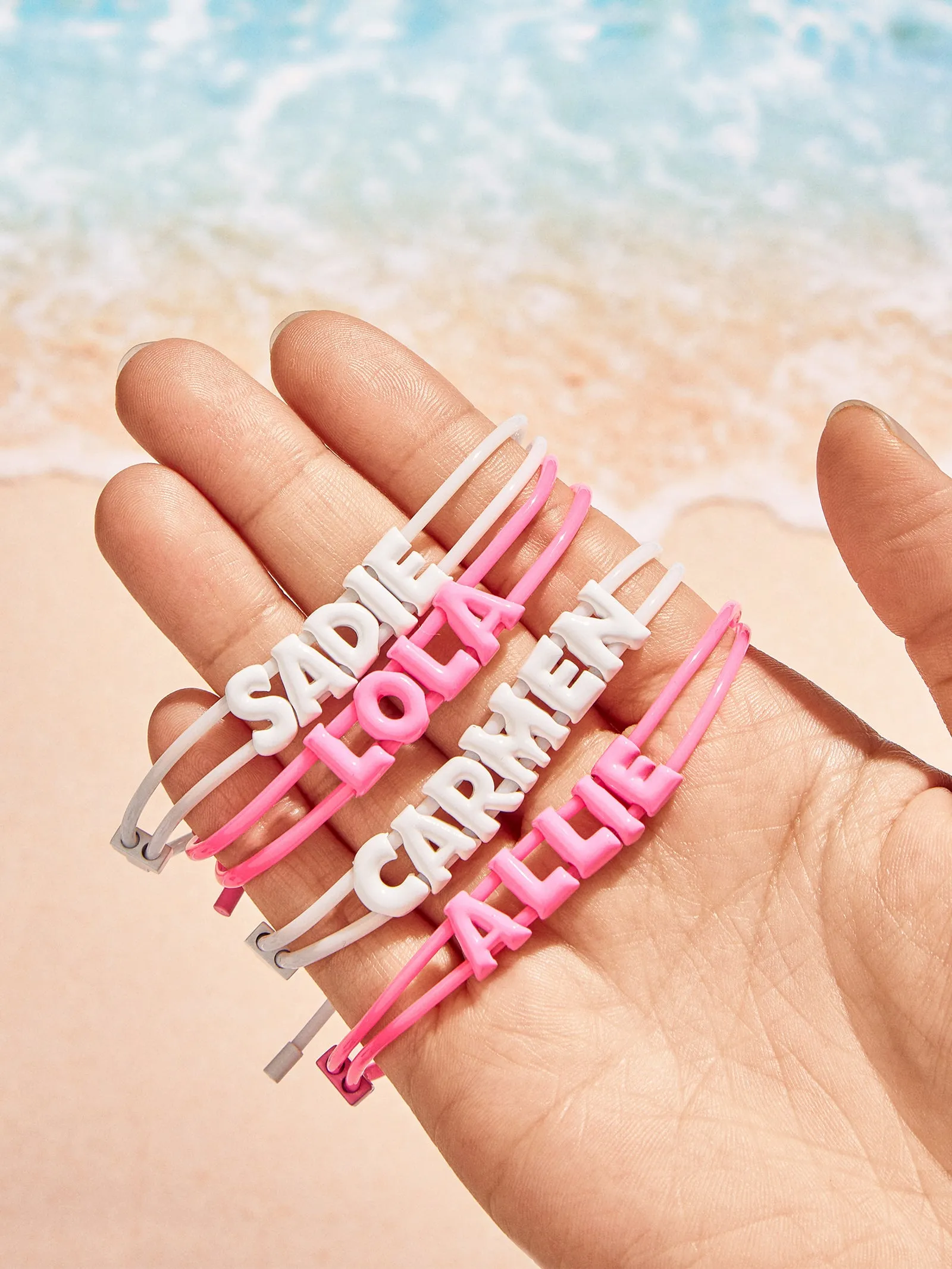 Say It All Custom Slider Bracelet - Hot Pink sold by BaubleBar product image thumbnail 4