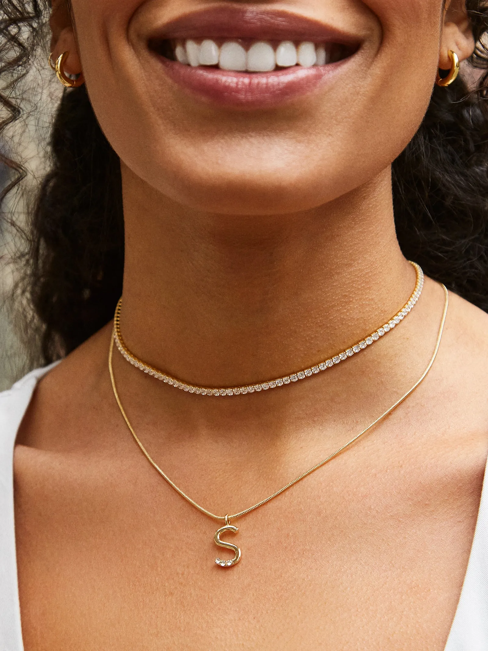 Classic Initial Necklace - Gold sold by BaubleBar product image thumbnail 2