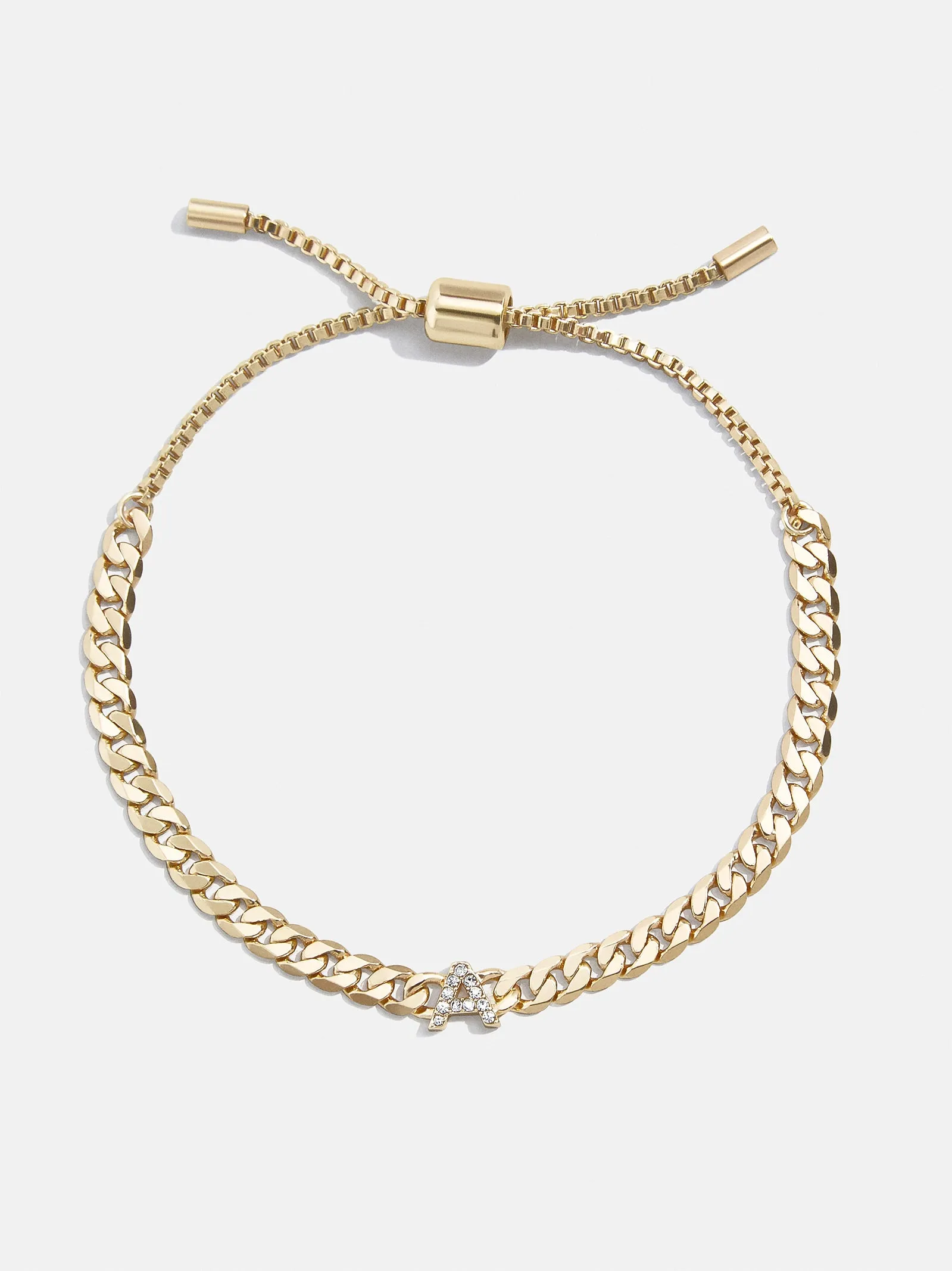 Pavé Initial Curb Chain Bracelet - Gold/Pavé sold by BaubleBar product image thumbnail 5