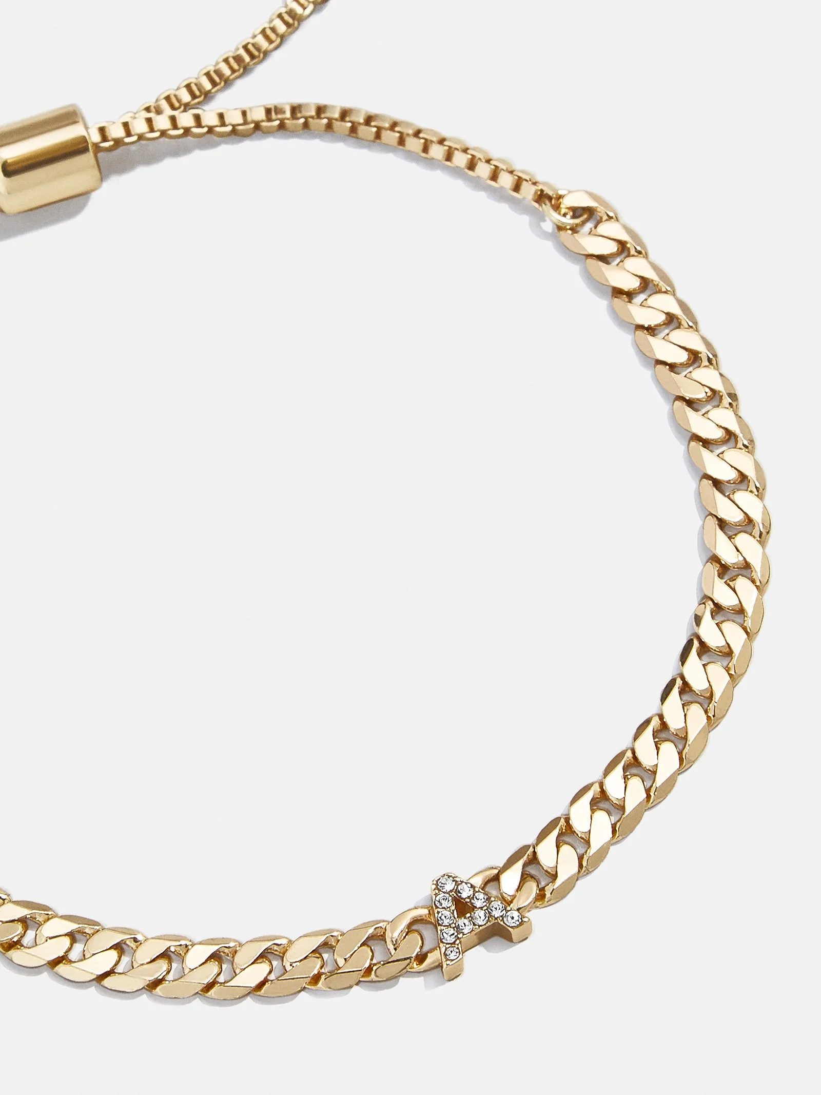 Pavé Initial Curb Chain Bracelet - Gold/Pavé sold by BaubleBar product image thumbnail 3