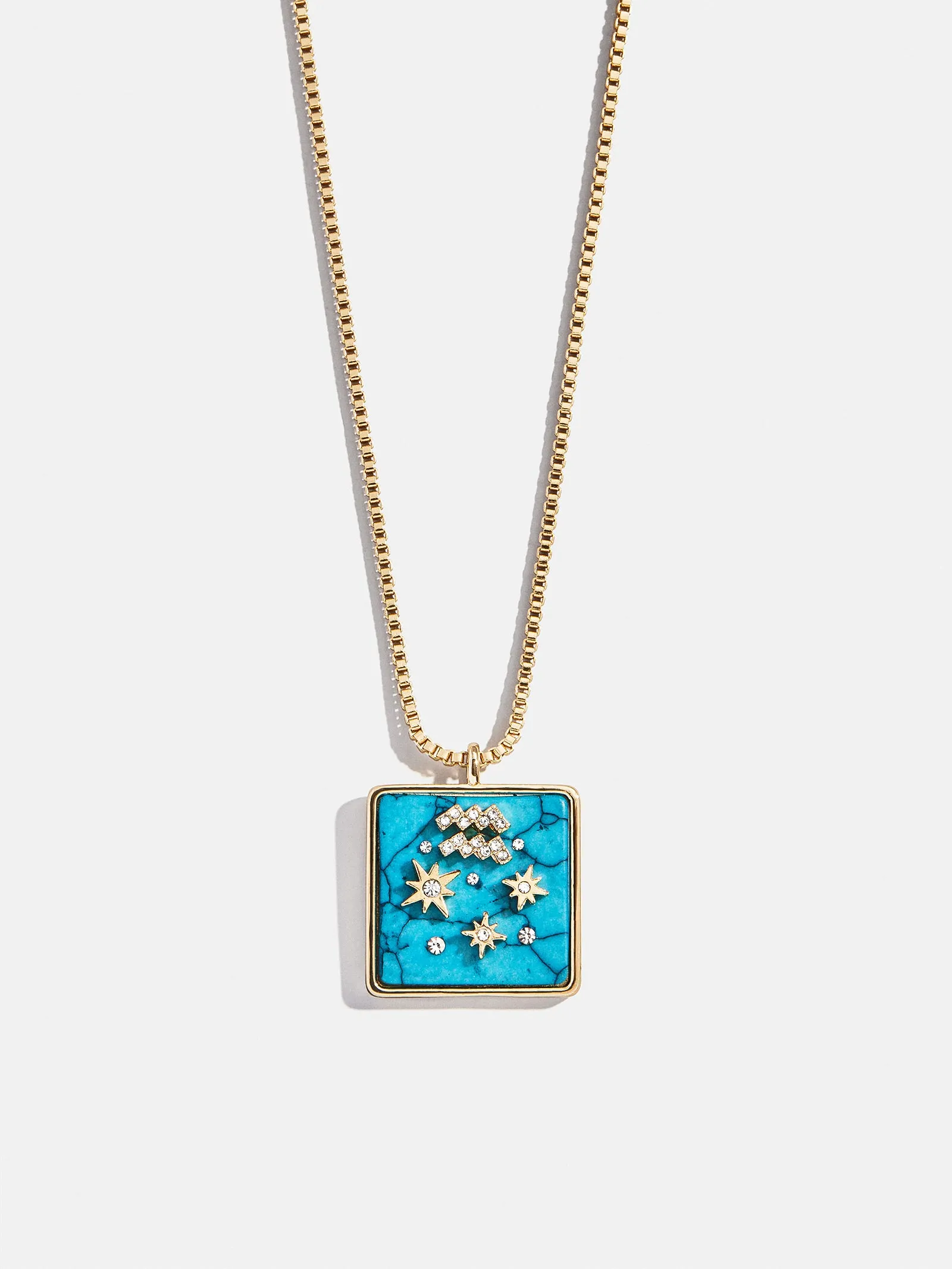 Semi-Precious Zodiac Pendant Necklace - Aquarius sold by BaubleBar