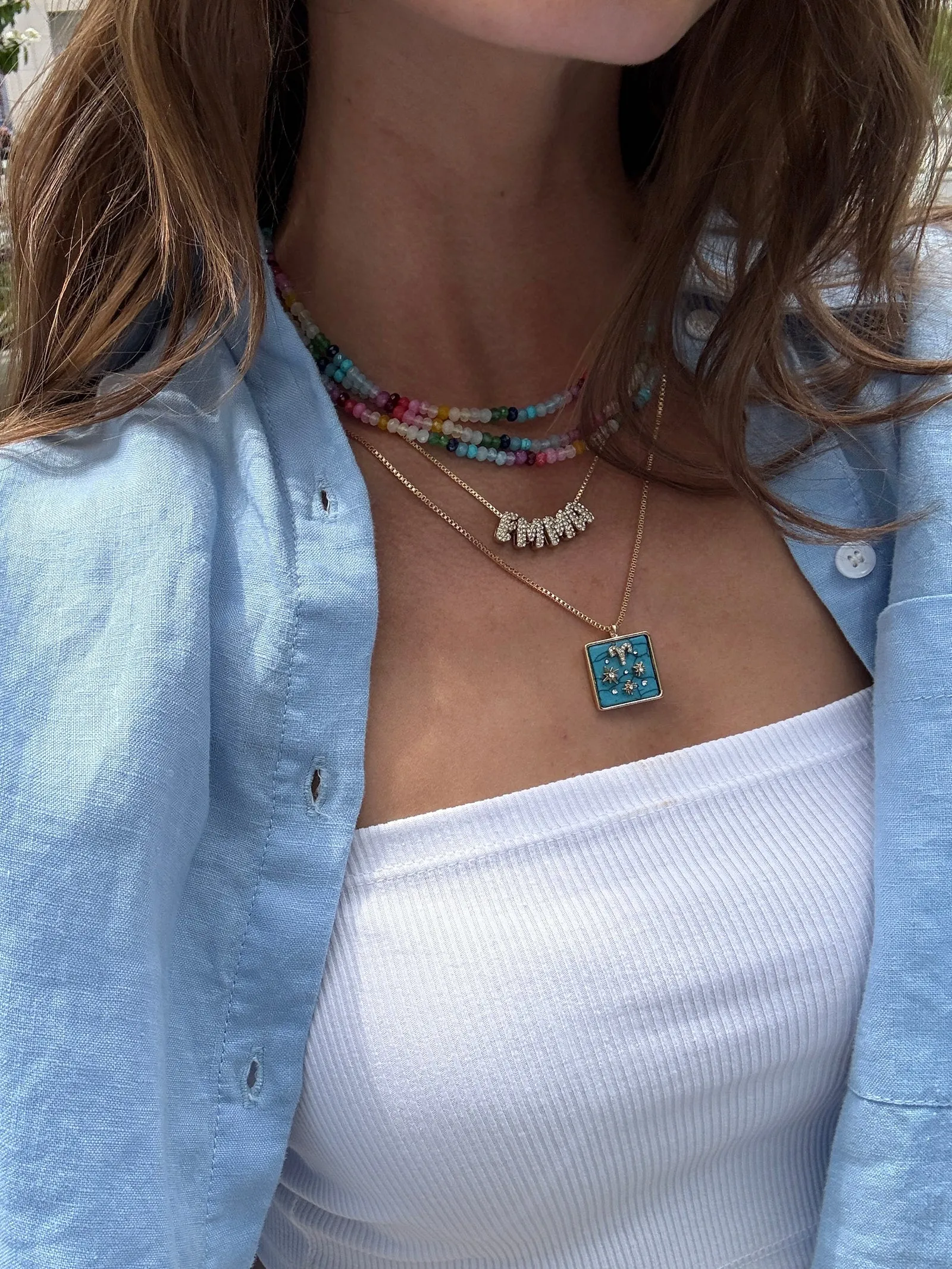 Semi-Precious Zodiac Pendant Necklace - Sagittarius sold by BaubleBar product image thumbnail 2