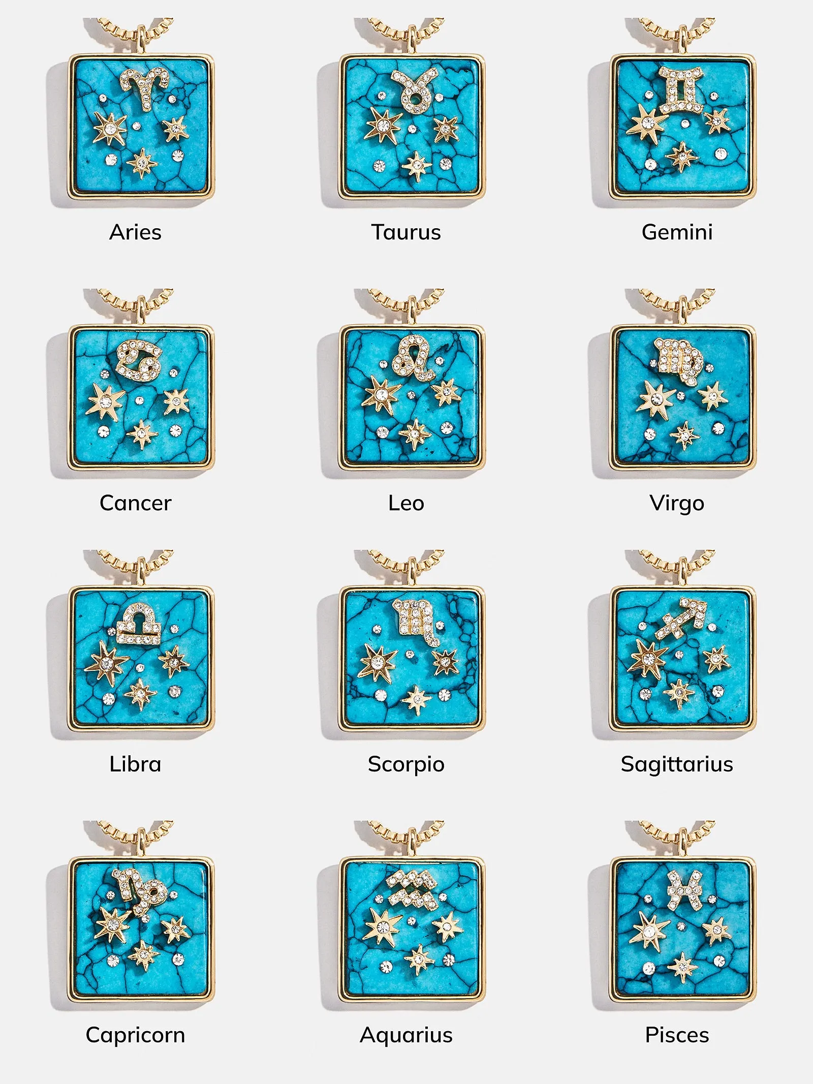 Semi-Precious Zodiac Pendant Necklace - Gemini sold by BaubleBar product image thumbnail 4