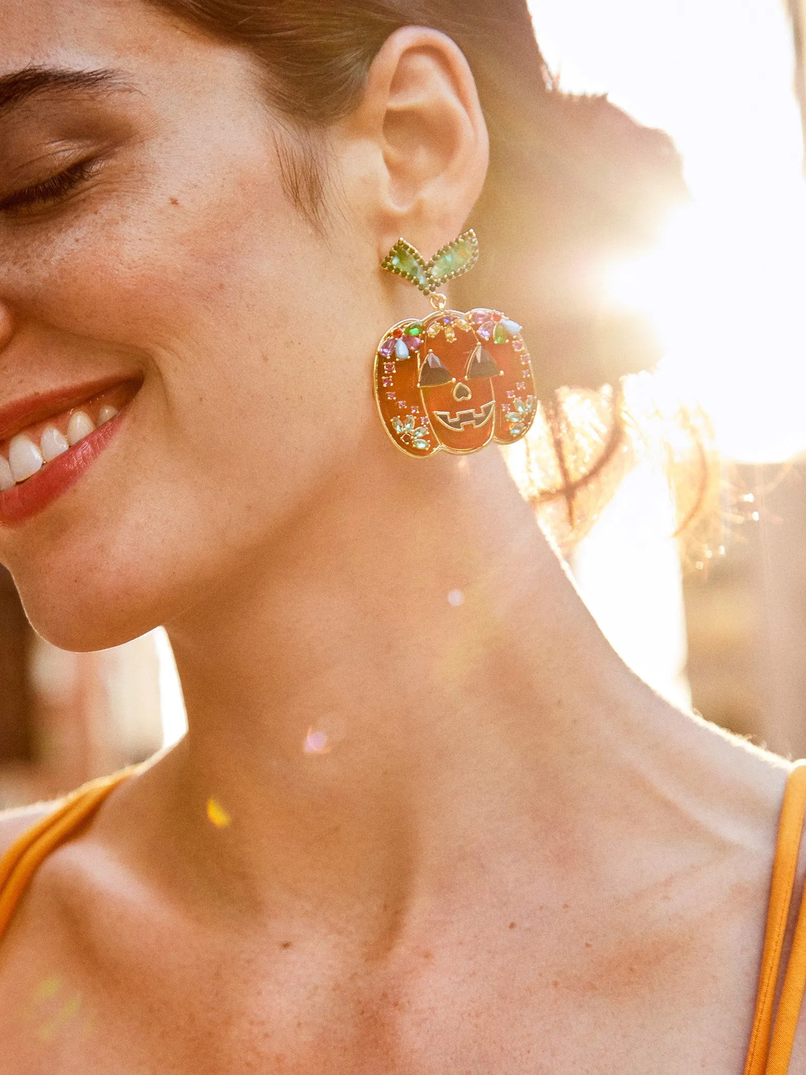 Pumpkin to Talk About Earrings - Orange sold by BaubleBar product image thumbnail 2