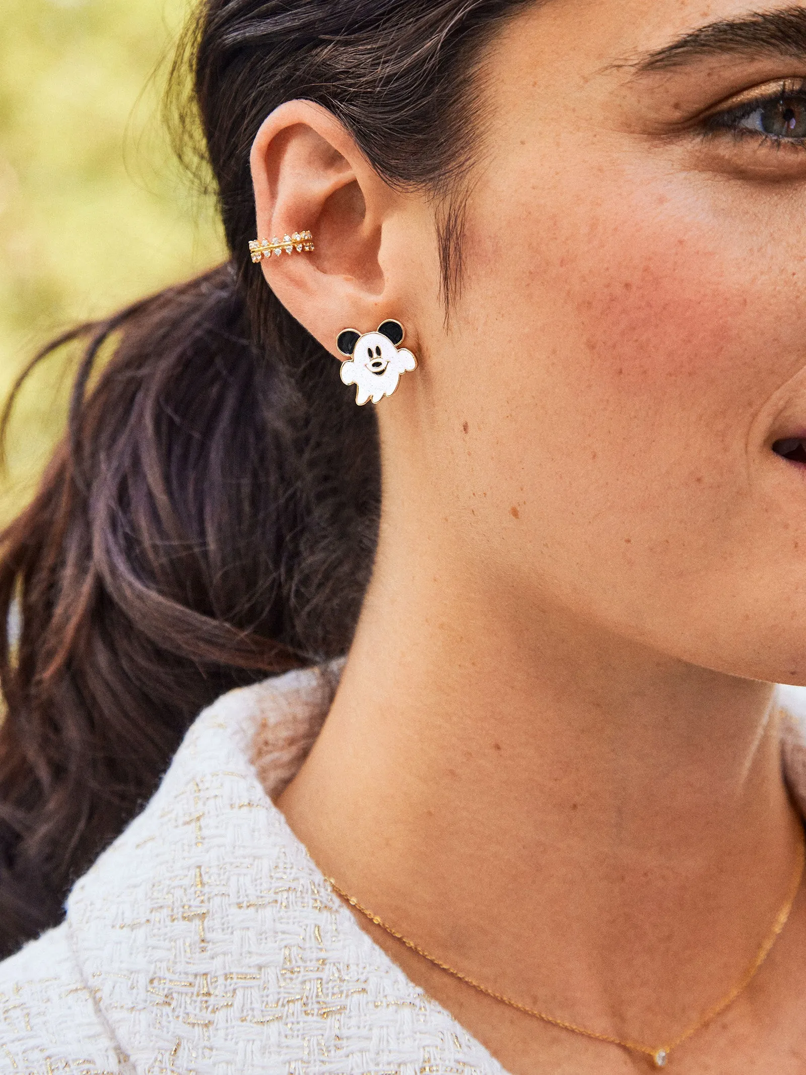 Mickey Mouse Disney Ghost Earrings - Mickey Mouse Ghost sold by BaubleBar product image thumbnail 2